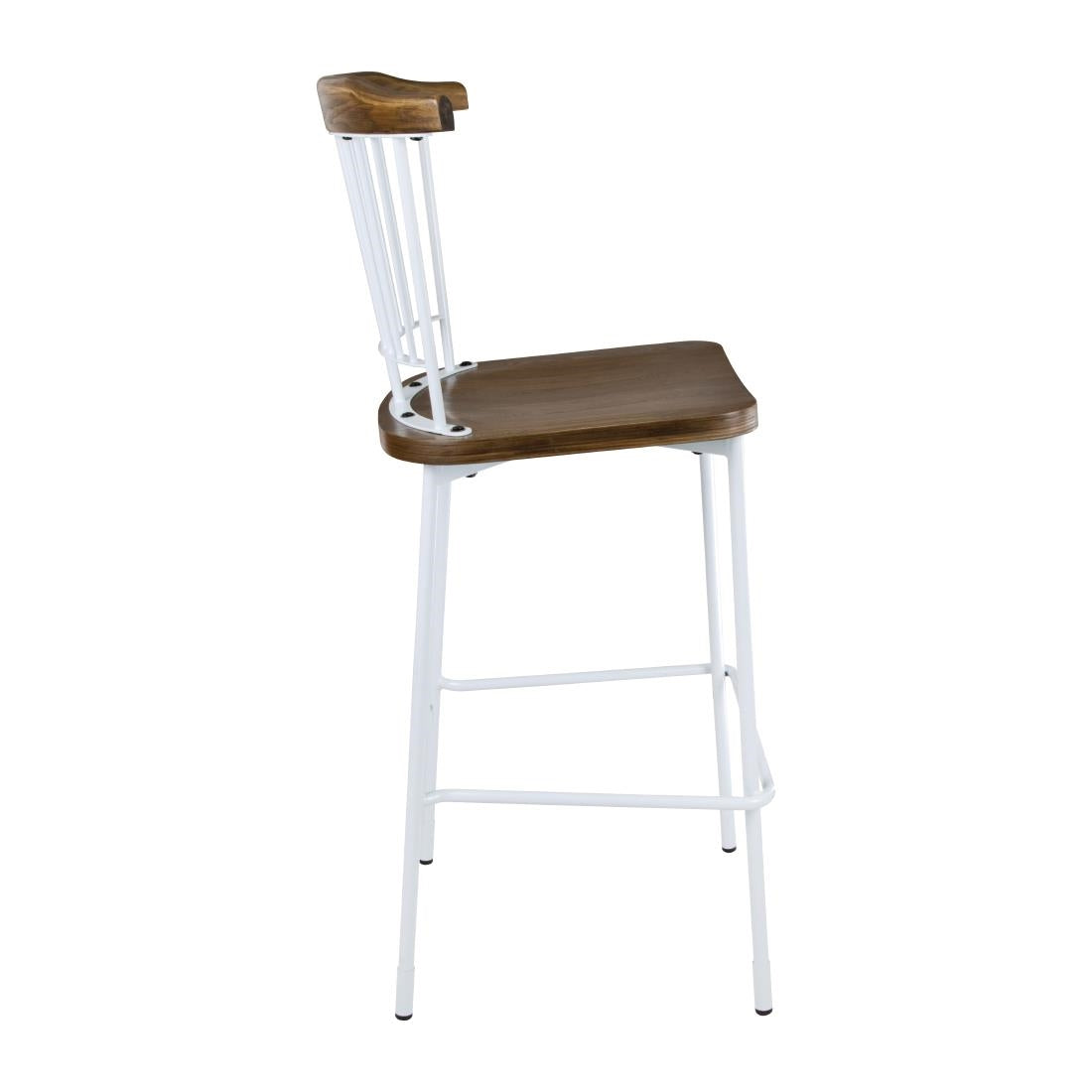 Bolero Scandi High Stools White (2 Pack)