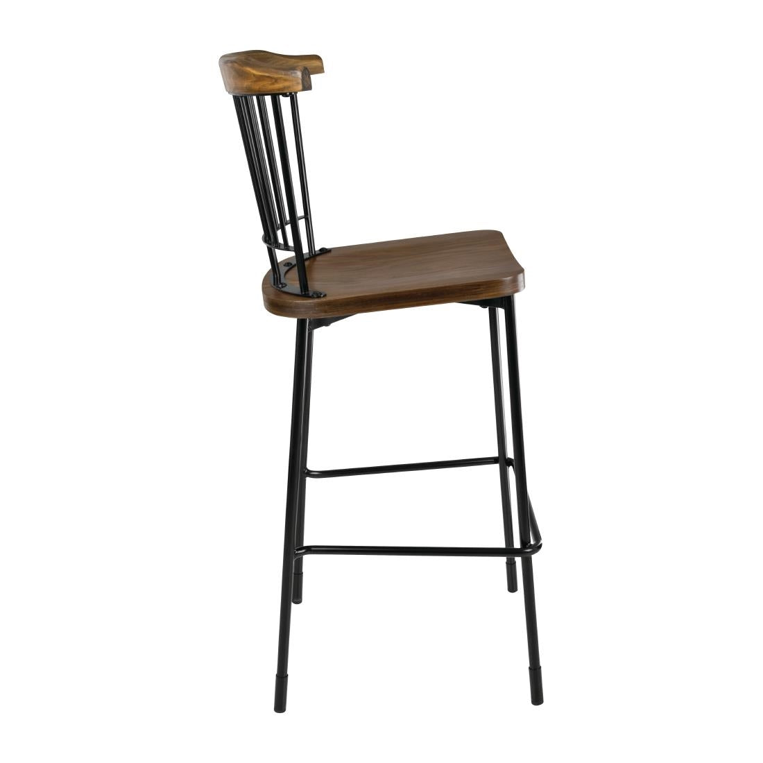 Bolero Scandi High Stools Black (2 Pack)