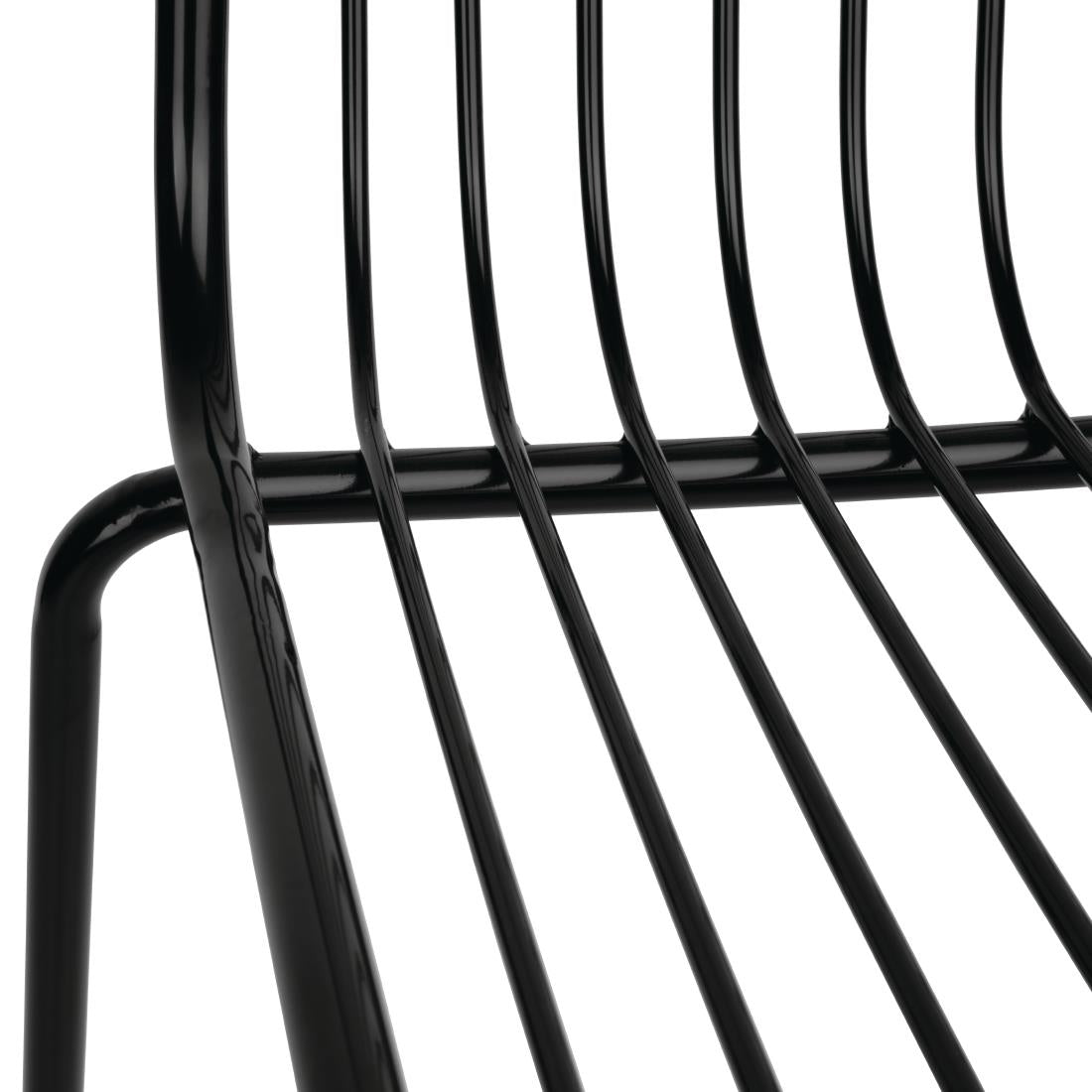 Bolero Steel Wire Dining Chairs Black (4 Pack)