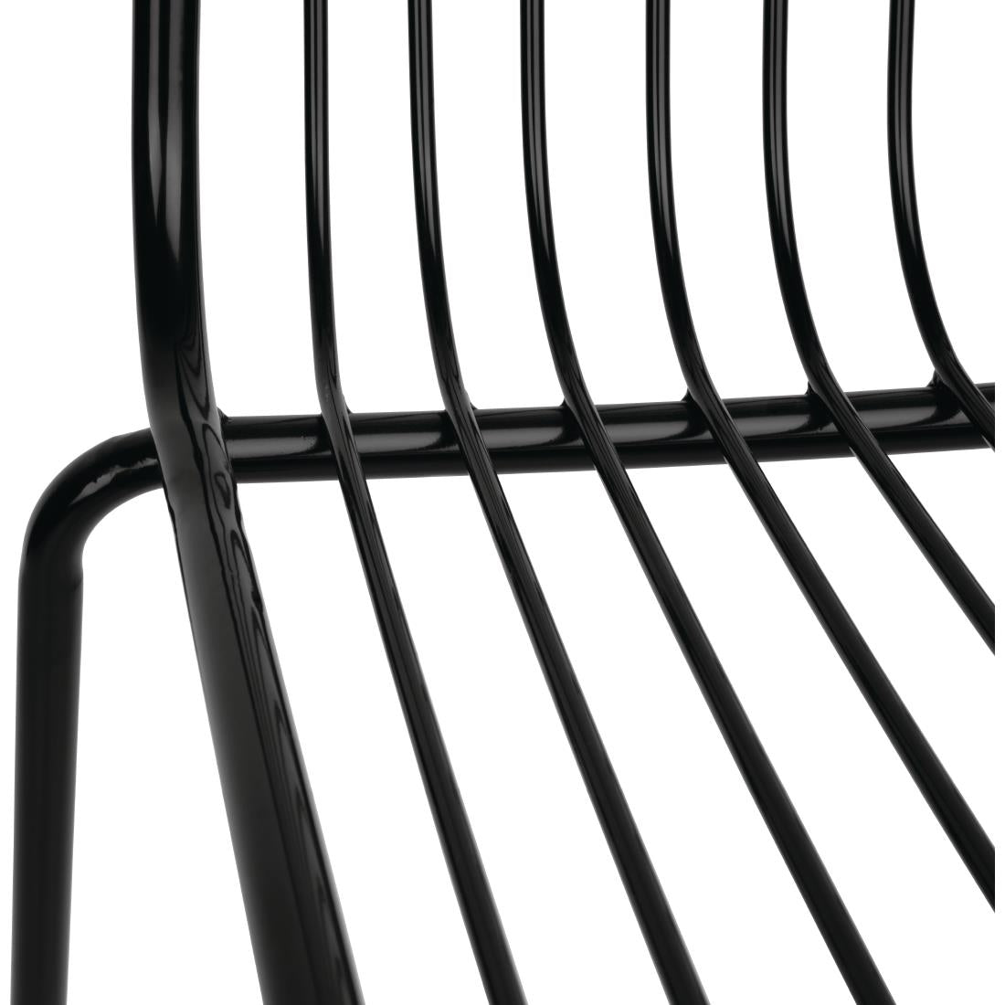 Bolero Steel Wire High Stools Black (4 Pack)