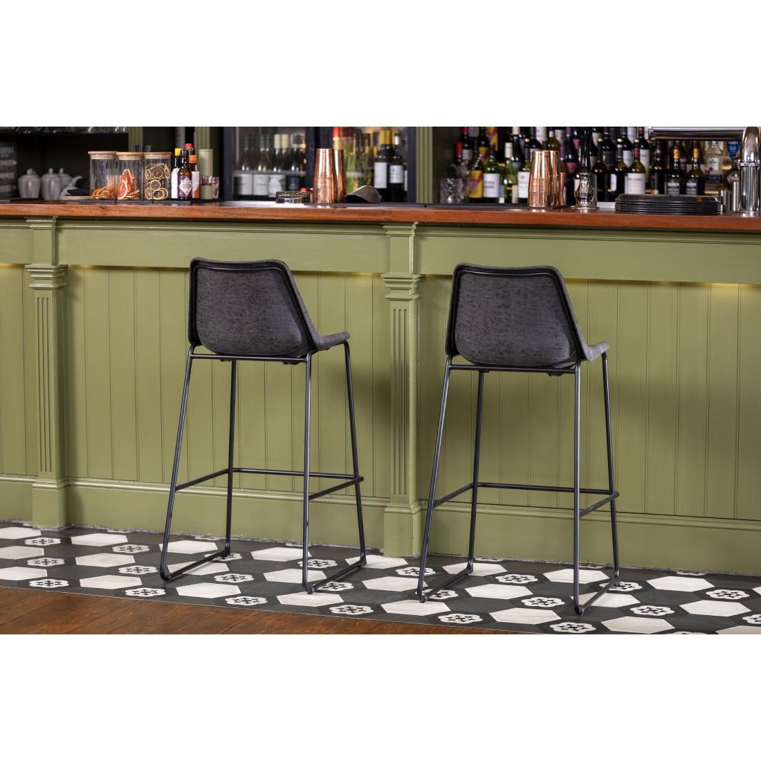 Bolero Rodeo High Stools Black (Single)
