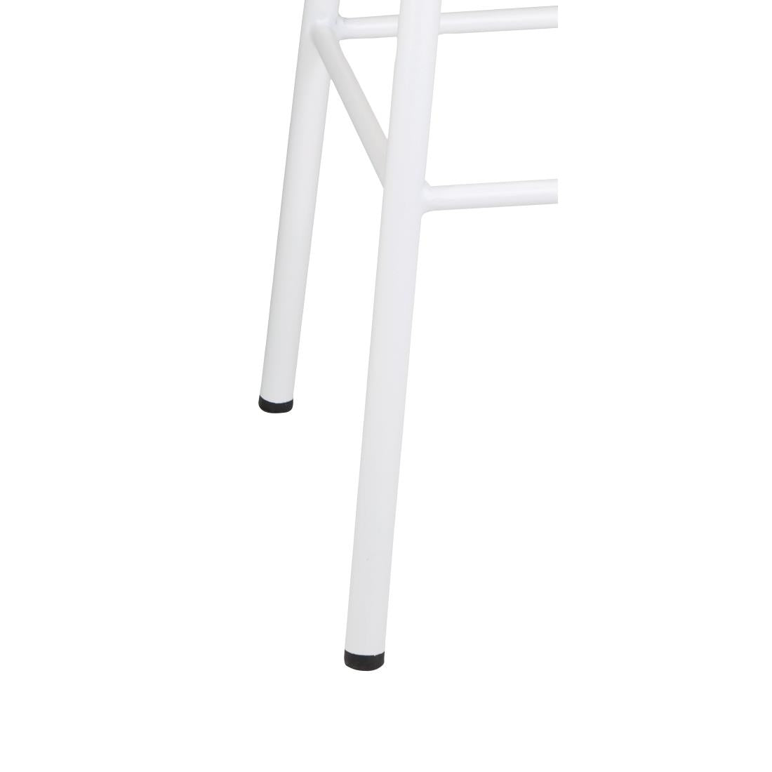 Bolero Cantina High Stools with Wooden Seat Pad White (4 pack)