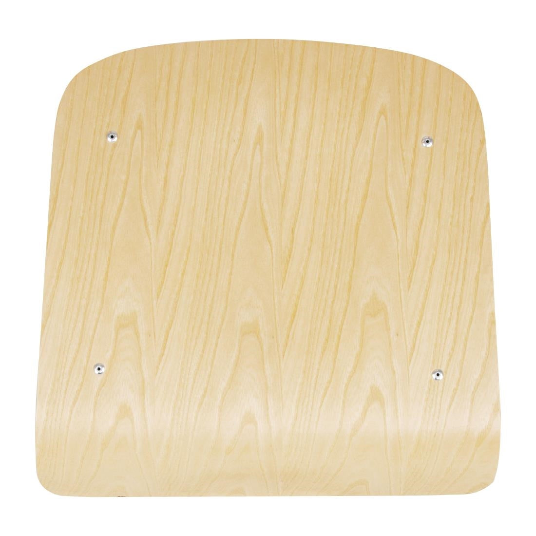 Bolero Cantina Side Chairs with Wooden Seat & Backrest Galvanised (4 Pack)