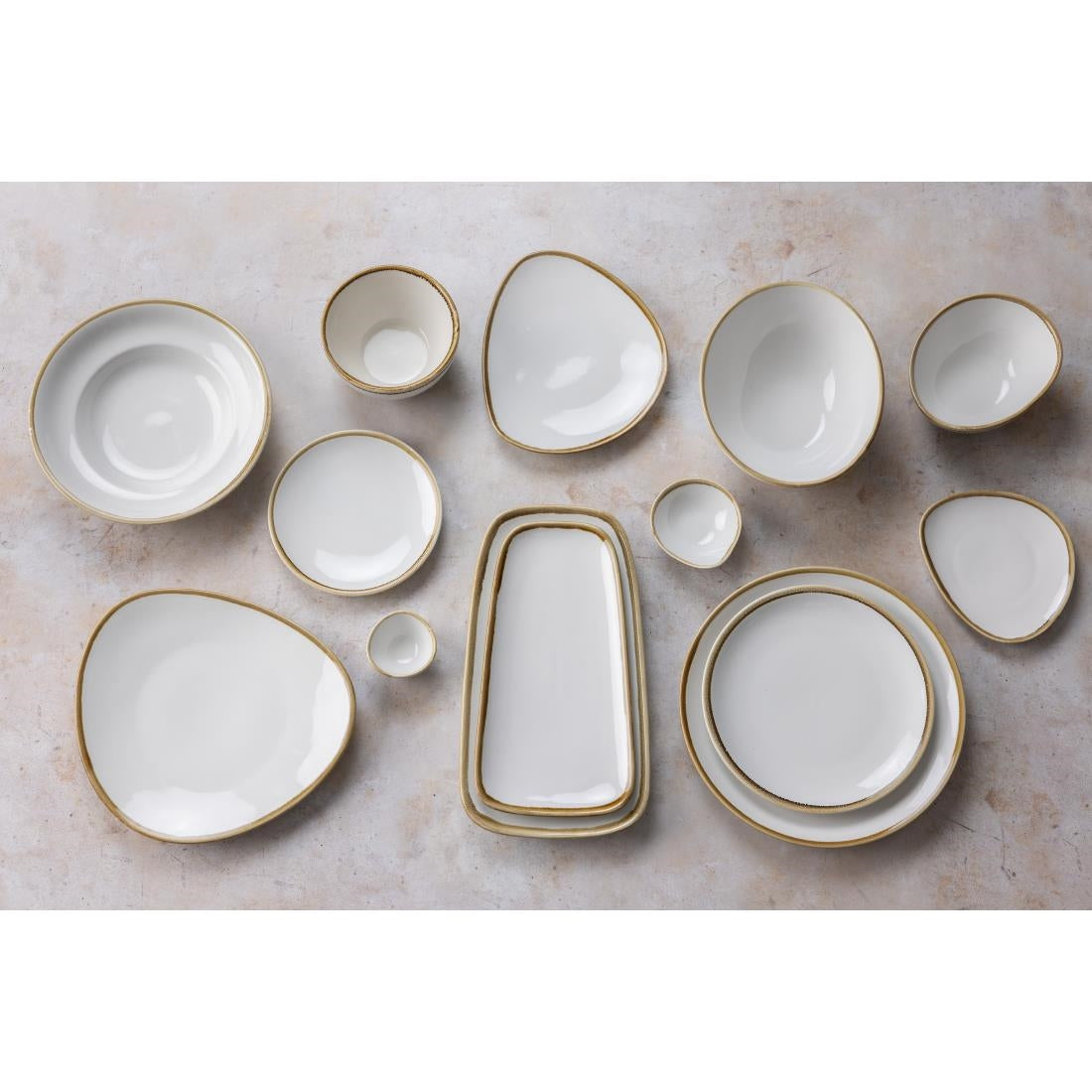 Olympia Kiln Round Coupe Plates Chalk 180mm (6 Pack)