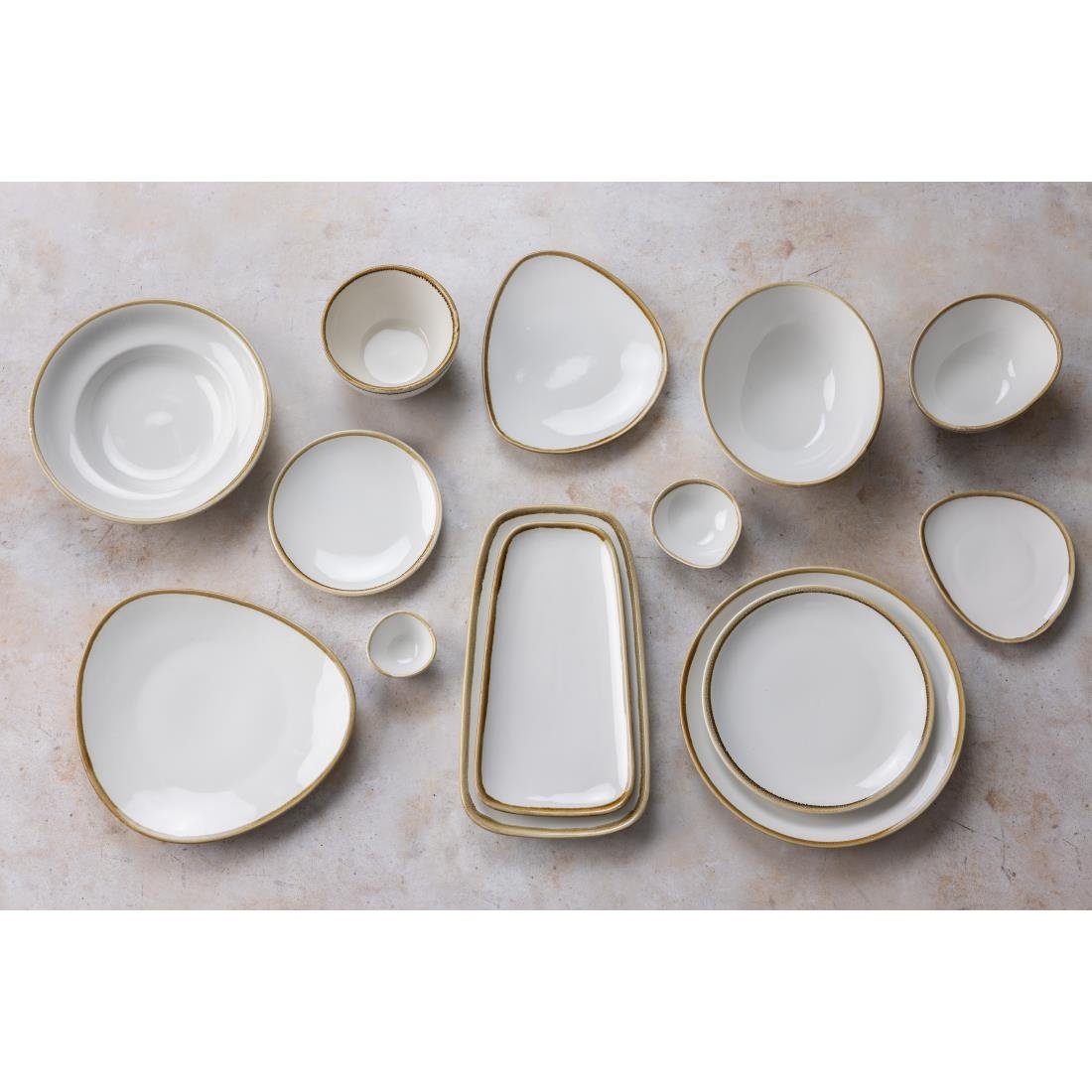 Olympia Kiln Pasta Bowls Chalk 250mm 340ml (4 Pack)