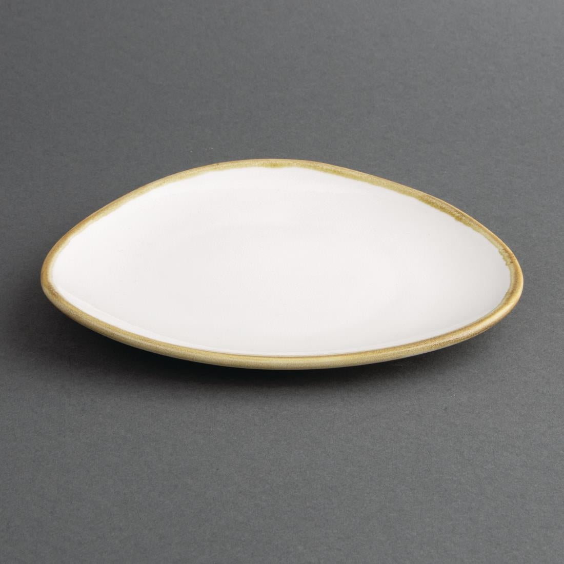 Olympia Kiln Triangular Plates Chalk 165mm (6 Pack)