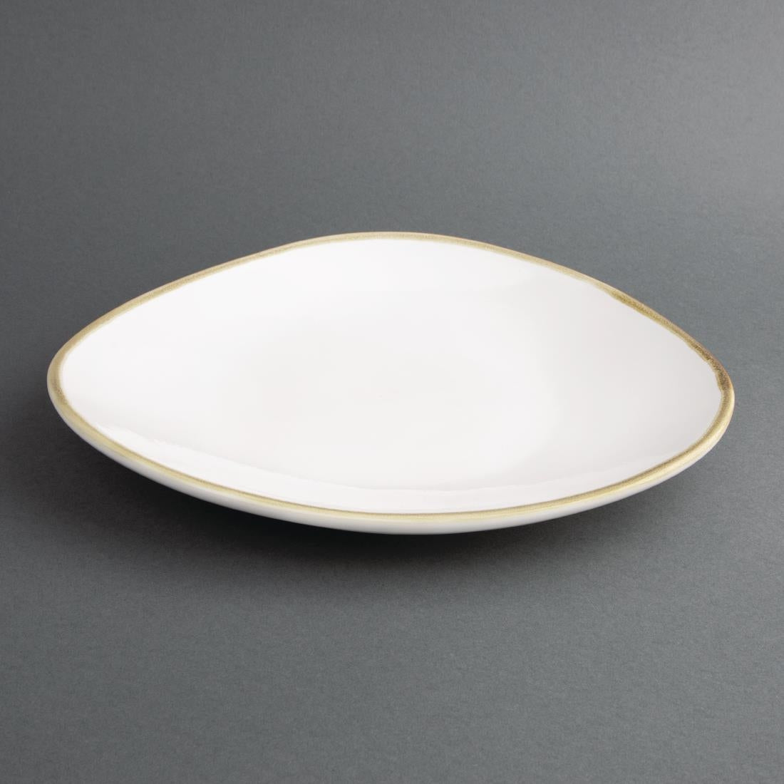 Olympia Kiln Triangular Plates Chalk 280mm (4 Pack)