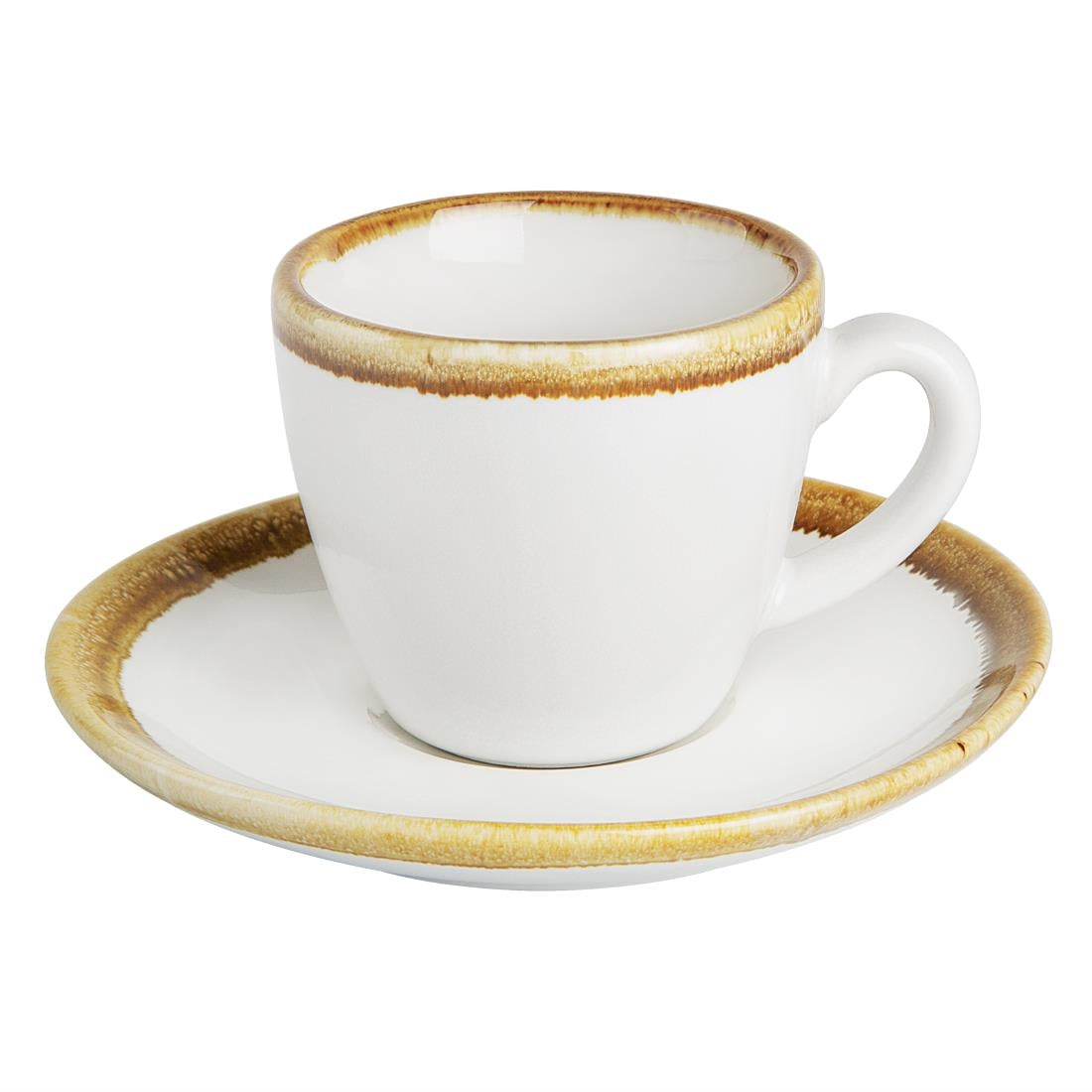 Olympia Kiln Espresso Cups Saucers Chalk 115mm (6 Pack)