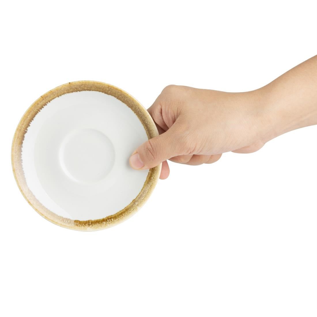 Olympia Kiln Espresso Cups Saucers Chalk 115mm (6 Pack)