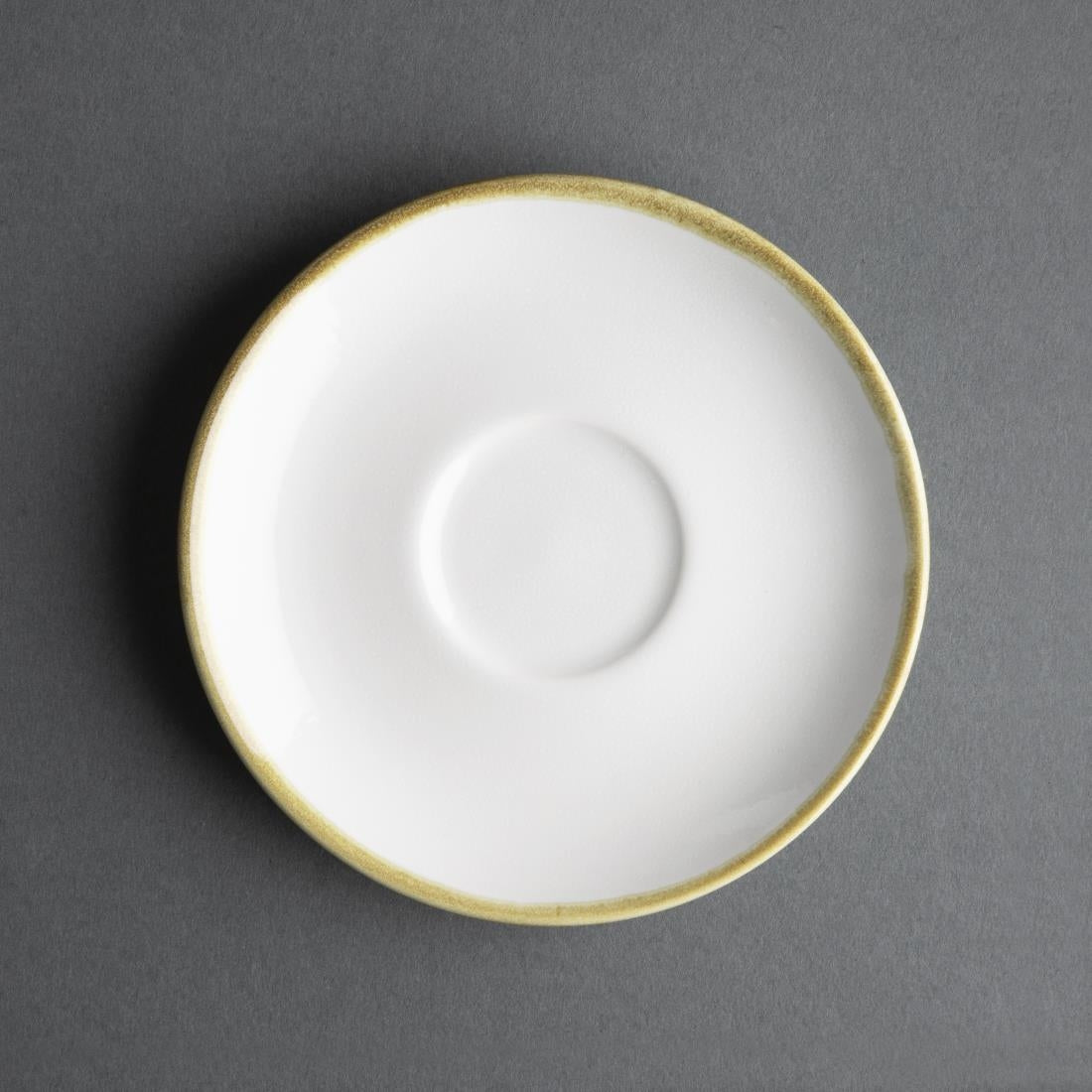 Olympia Kiln 230ml Cups Saucers Chalk 140mm (6 Pack)