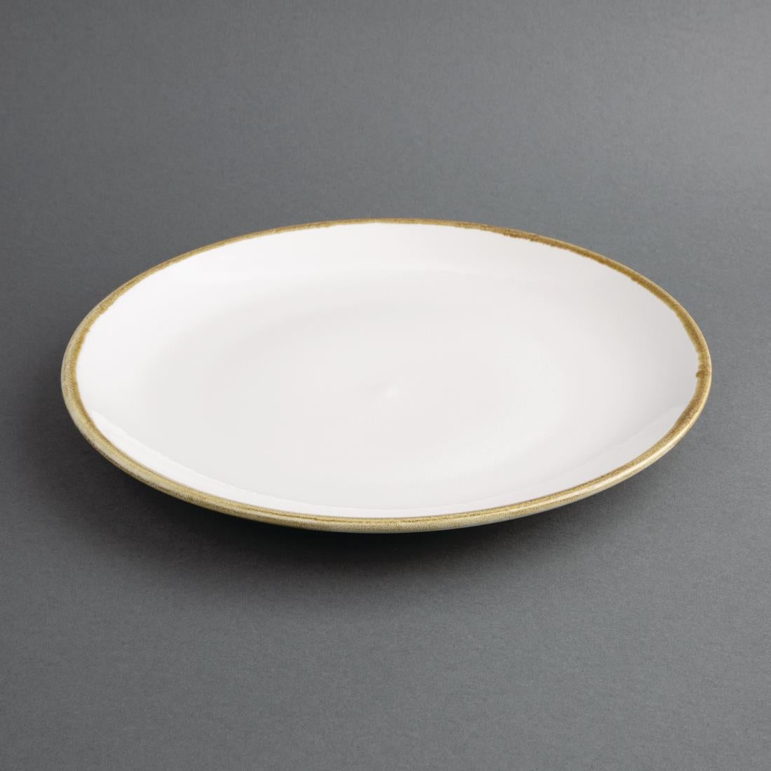 Olympia Kiln Chalk Round Coupe Plates 280mm (4 Pack)