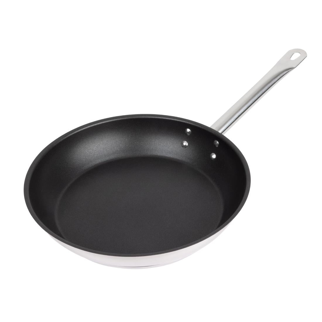 Vogue Stainless Steel Non-Stick Teflon Platinum Plus Frying Pan 28cm