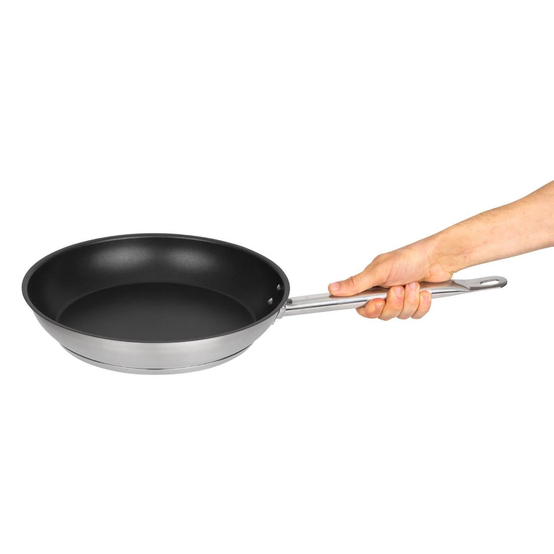 Vogue Stainless Steel Non-Stick Teflon Platinum Plus Frying Pan 28cm