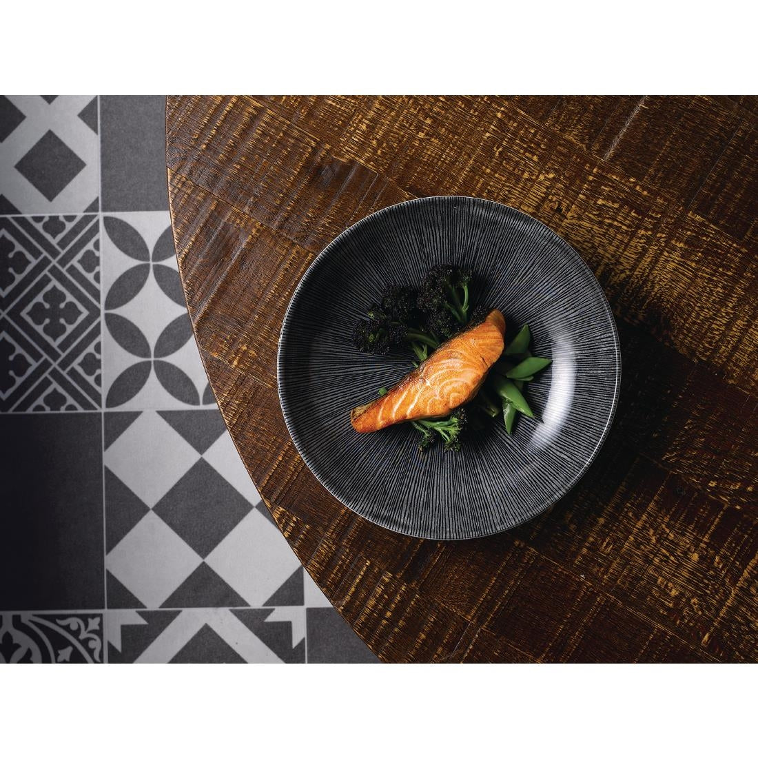 Churchill Studio Prints Agano Coupe Bowls Black 182mm (12 Pack)