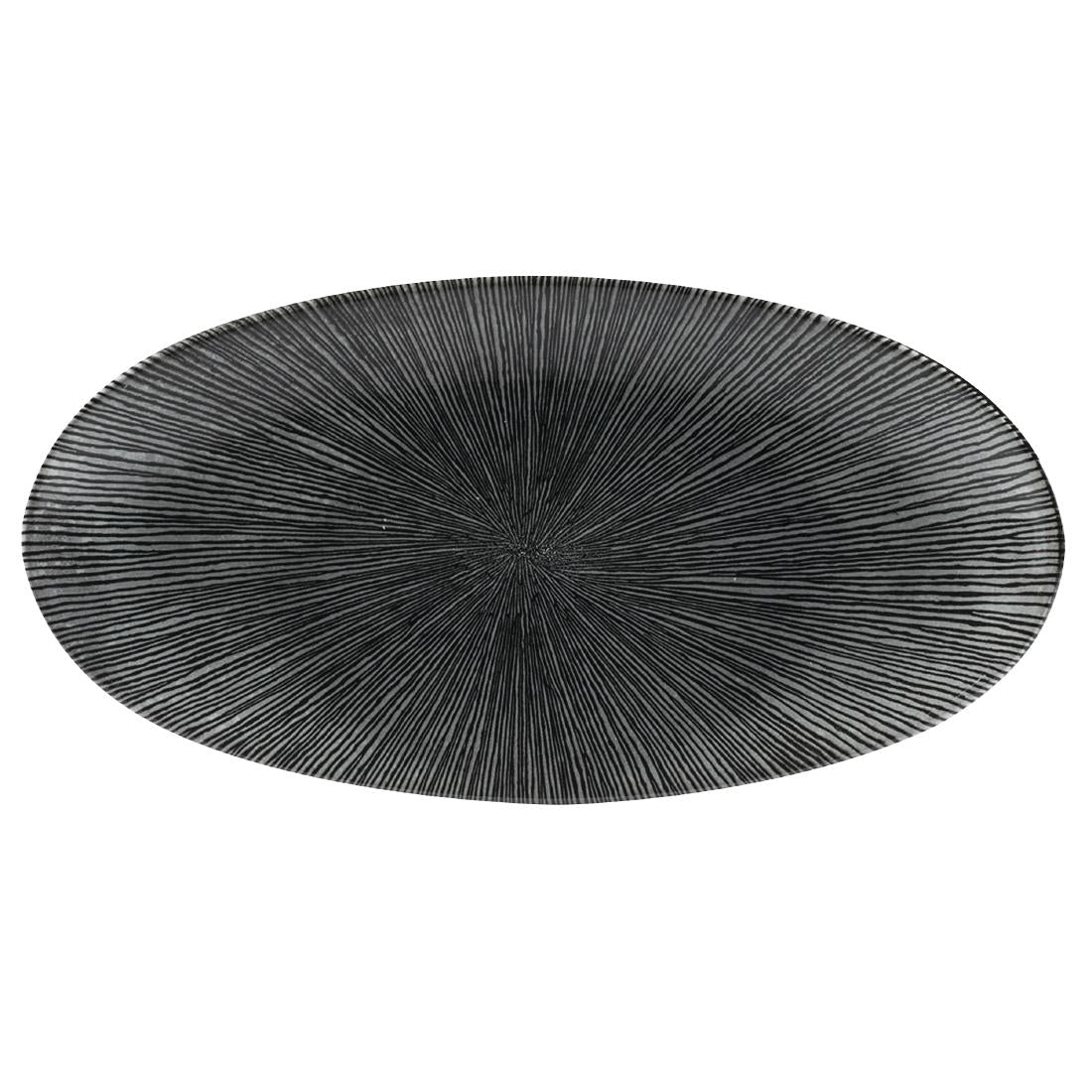 Churchill Studio Prints Agano Oval Chefs Plates Black 347x 173mm (6 Pack)