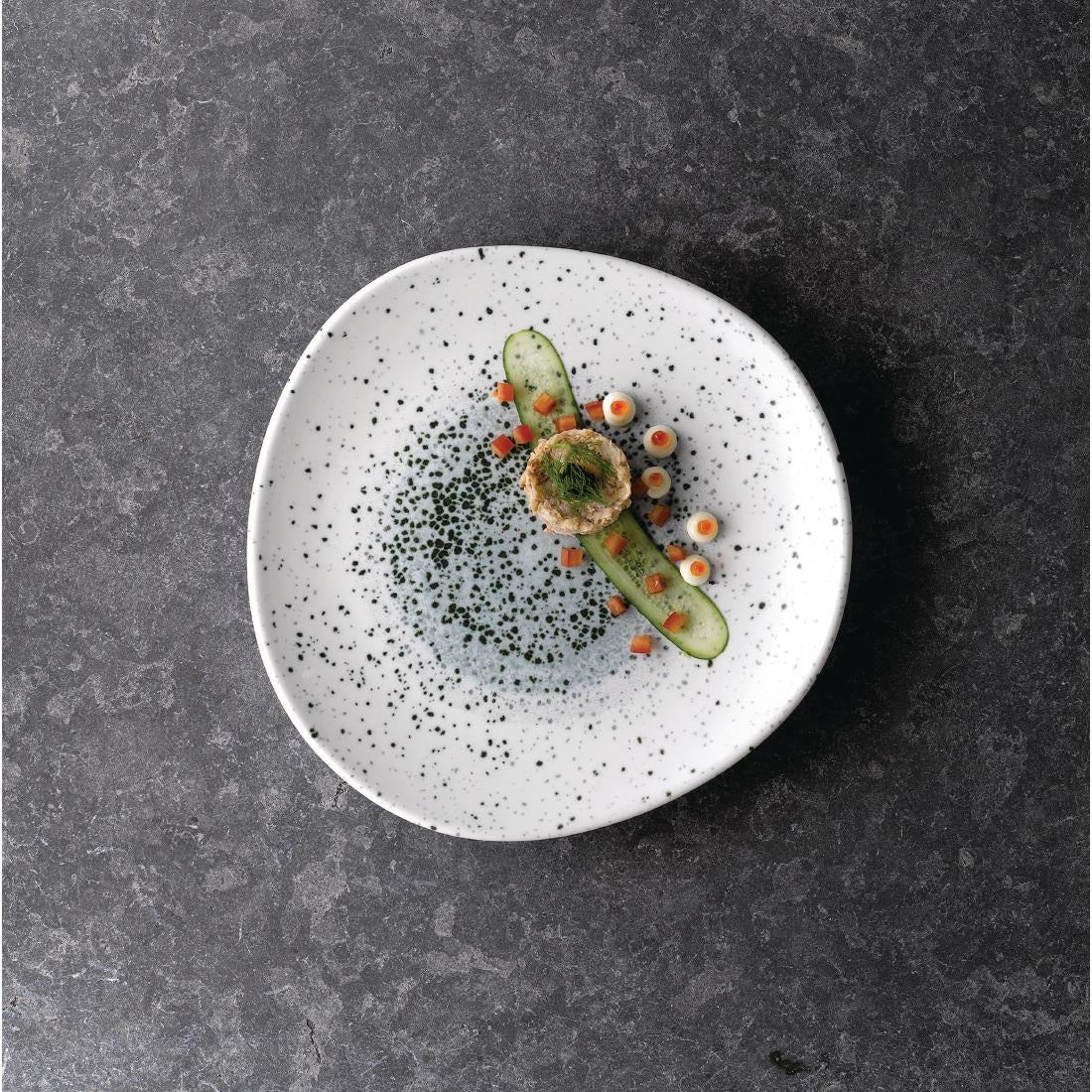 Churchill Studio Prints Mineral Blue Centre Organic Round Plates 210mm (12 Pack)