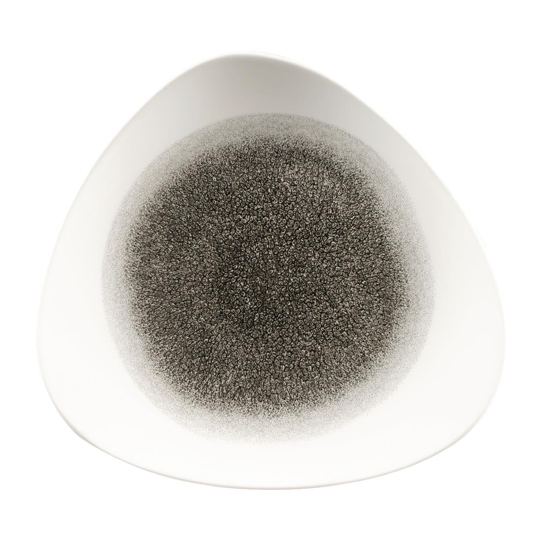 Churchill Studio Prints Raku Triangle Plates Quartz Black 311mm (6 Pack)