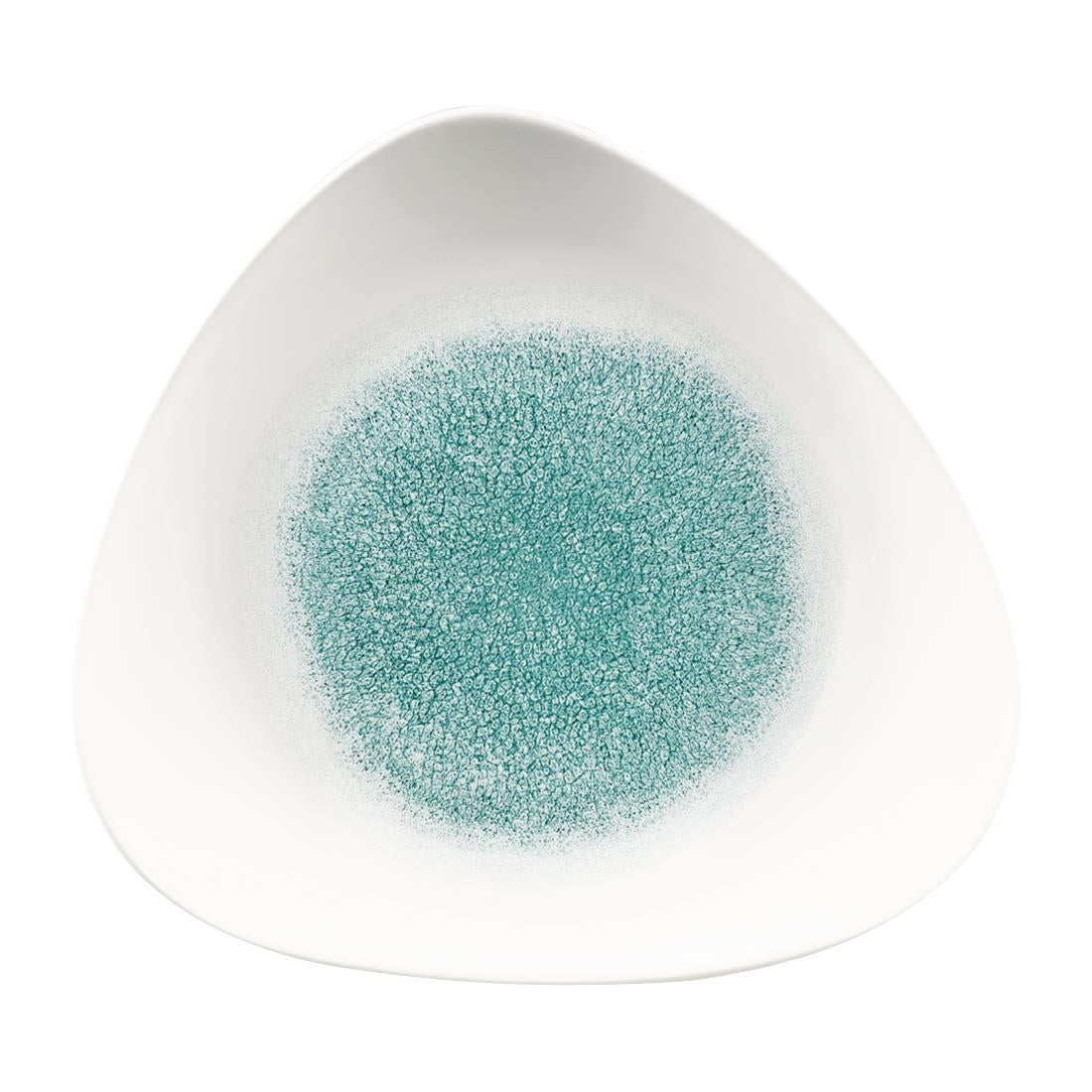 Churchill Studio Prints Raku Triangle Plates Jade Green 311mm (6 Pack)