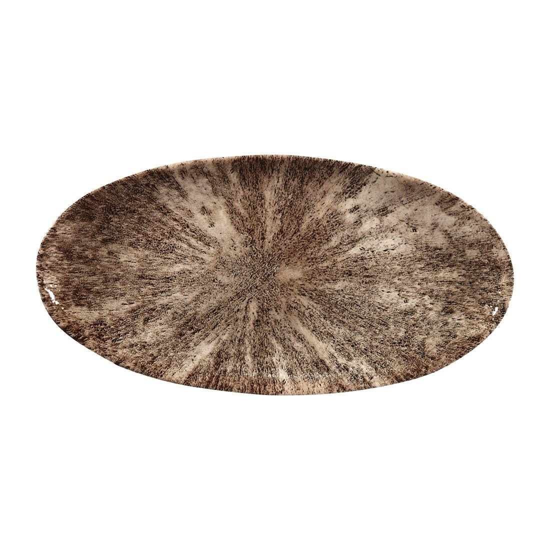 Churchill Studio Prints Stone Chefs Plates Zircon Brown 347 x 173mm (6 Pack)