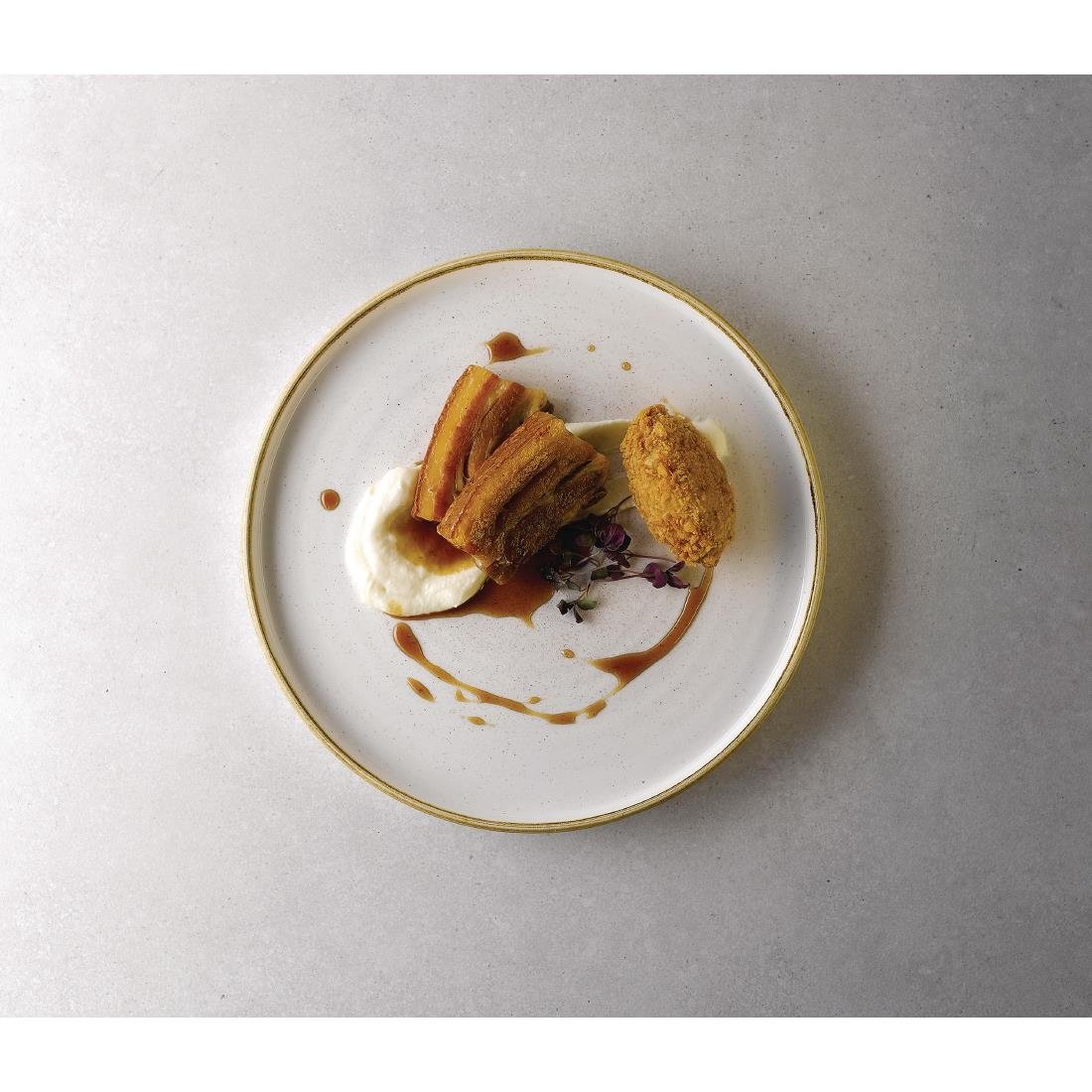 Churchill Stonecast Walled Chefs Plates Barley White 210mm (6 Pack)