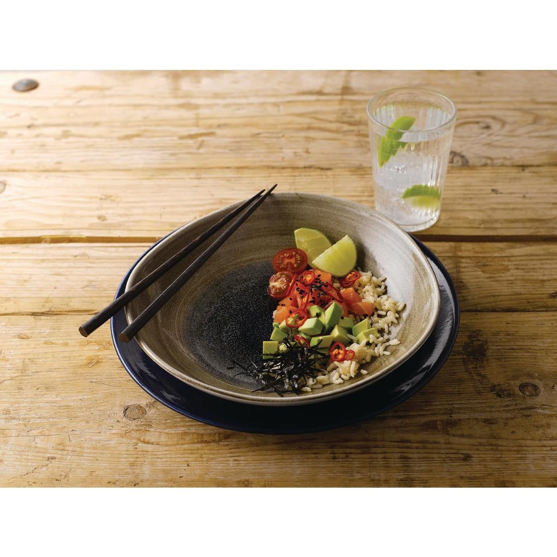 Churchill Stonecast Aqueous Organic Round Bowls Bayou Taupe 253mm (12 Pack)