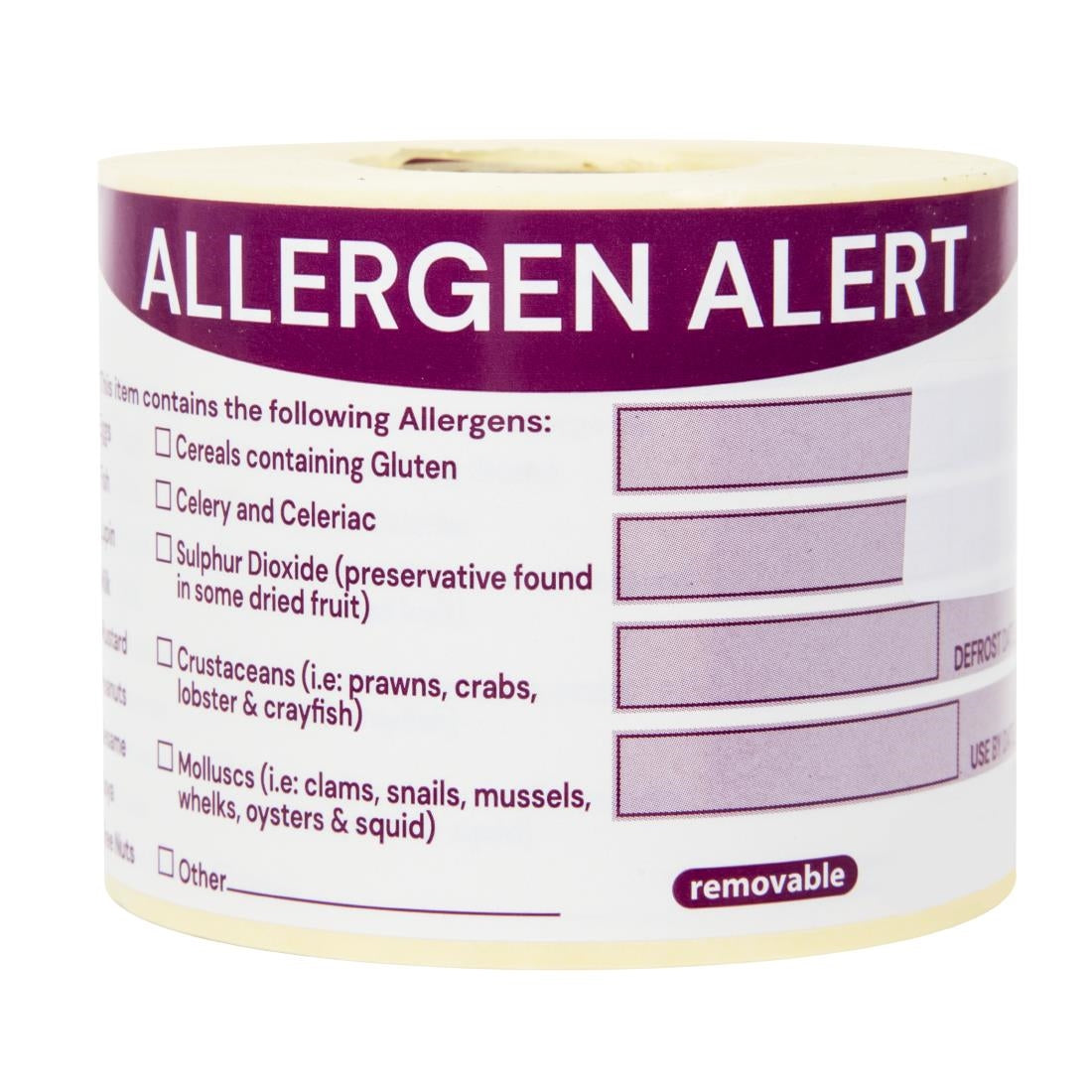 Hygiplas Removable Allergen Alert Food Labels (250 Pack)