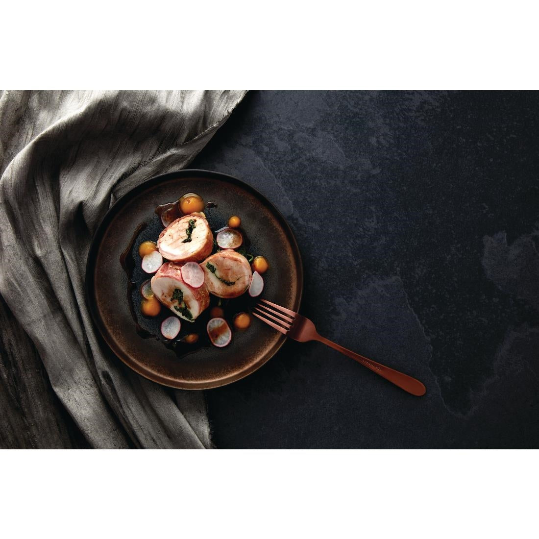 Olympia Ochre Flat Plates 220mm (6 Pack)