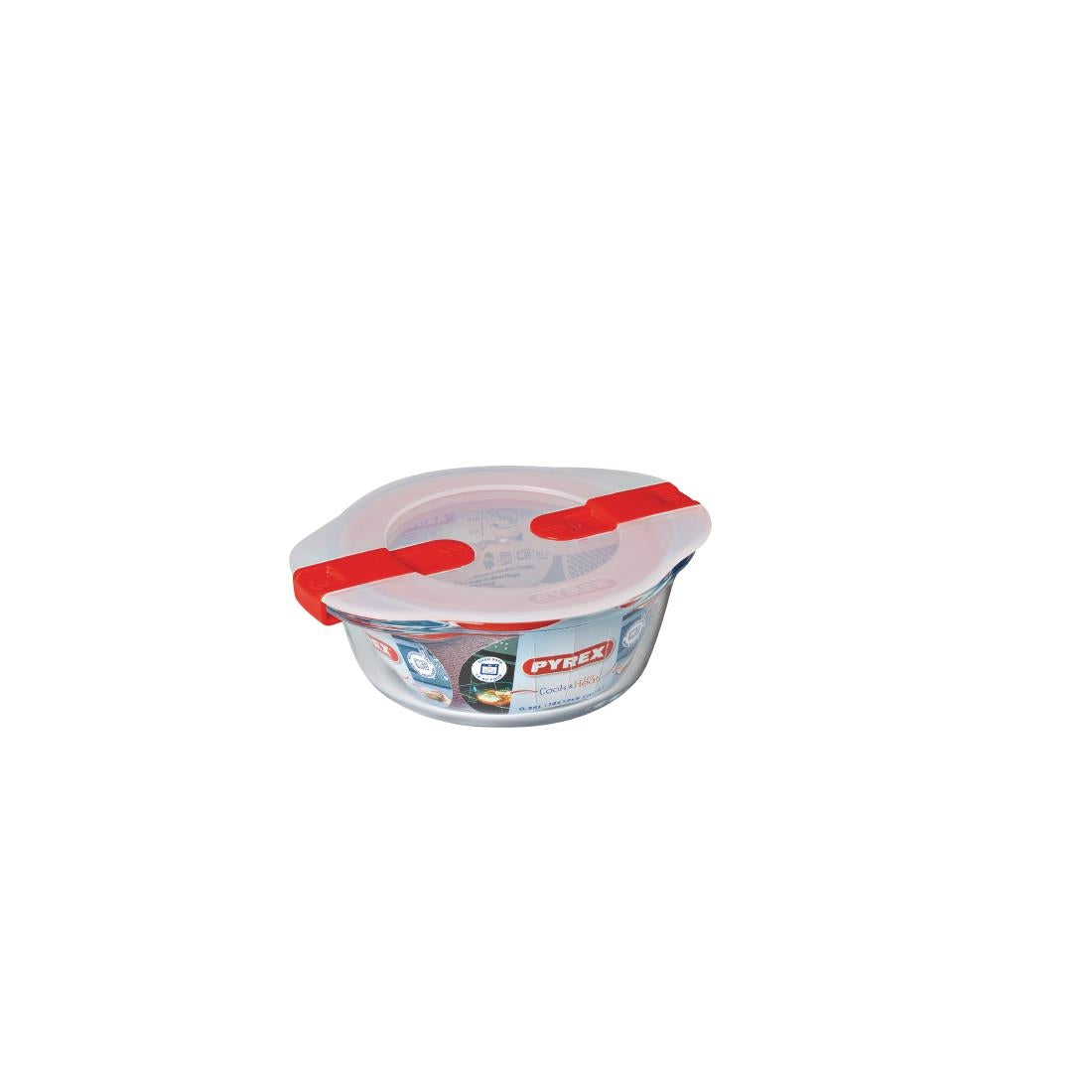 Pyrex Cook and Heat Round Dish with Lid 350ml
