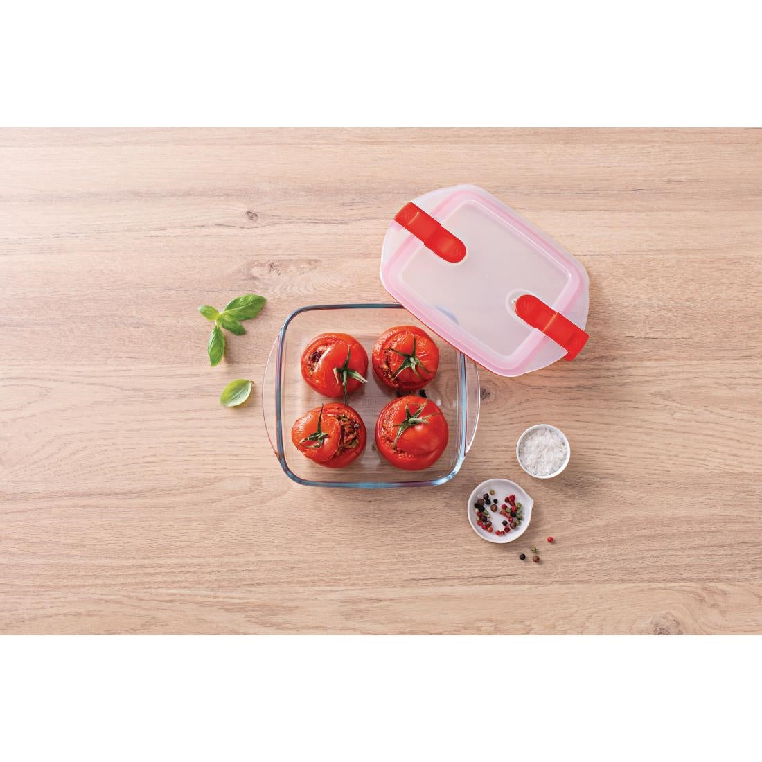 Pyrex Cook and Heat Square Dish with Lid 350ml