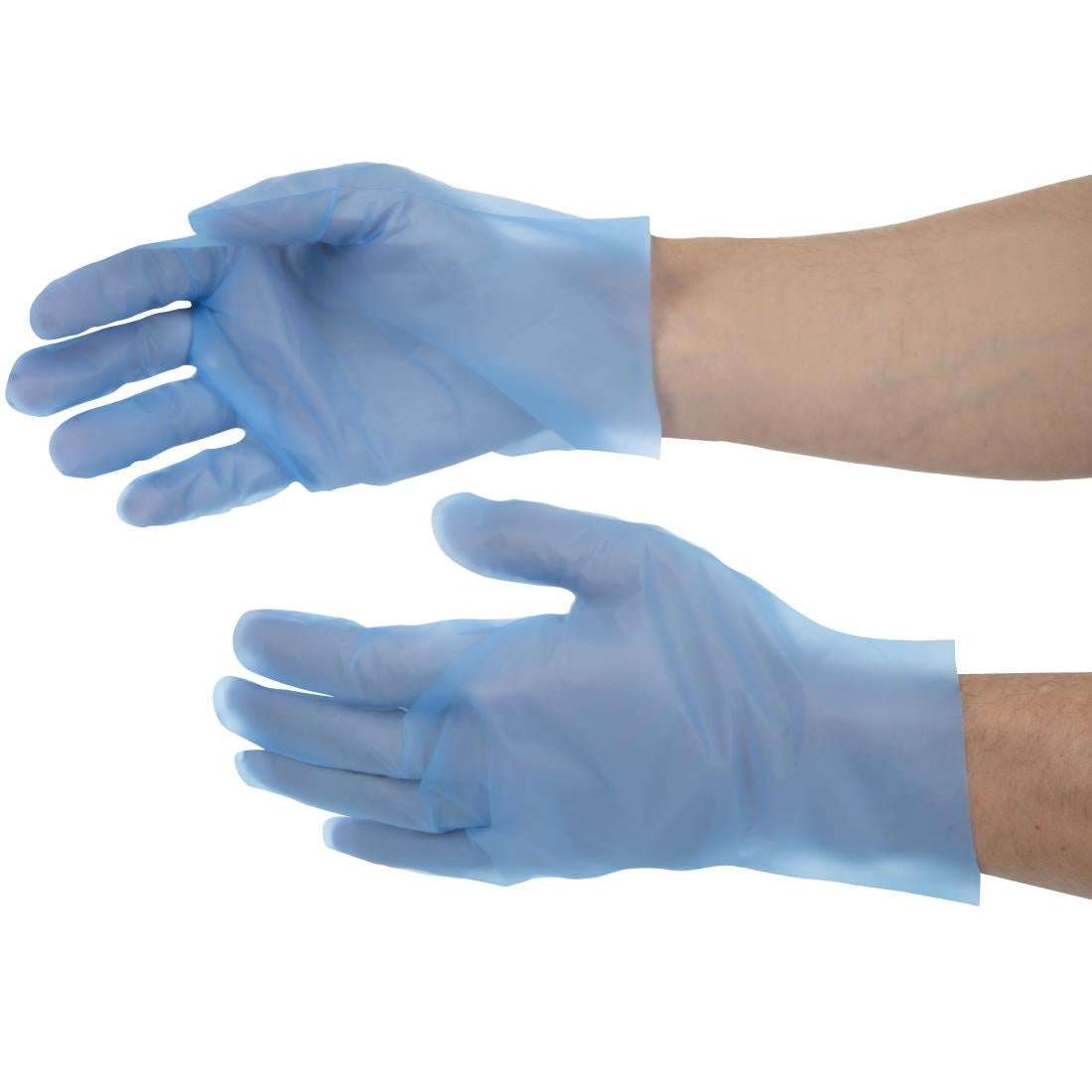 Nisbets Essentials Powder-Free TPE Gloves Blue M (200 Pack)