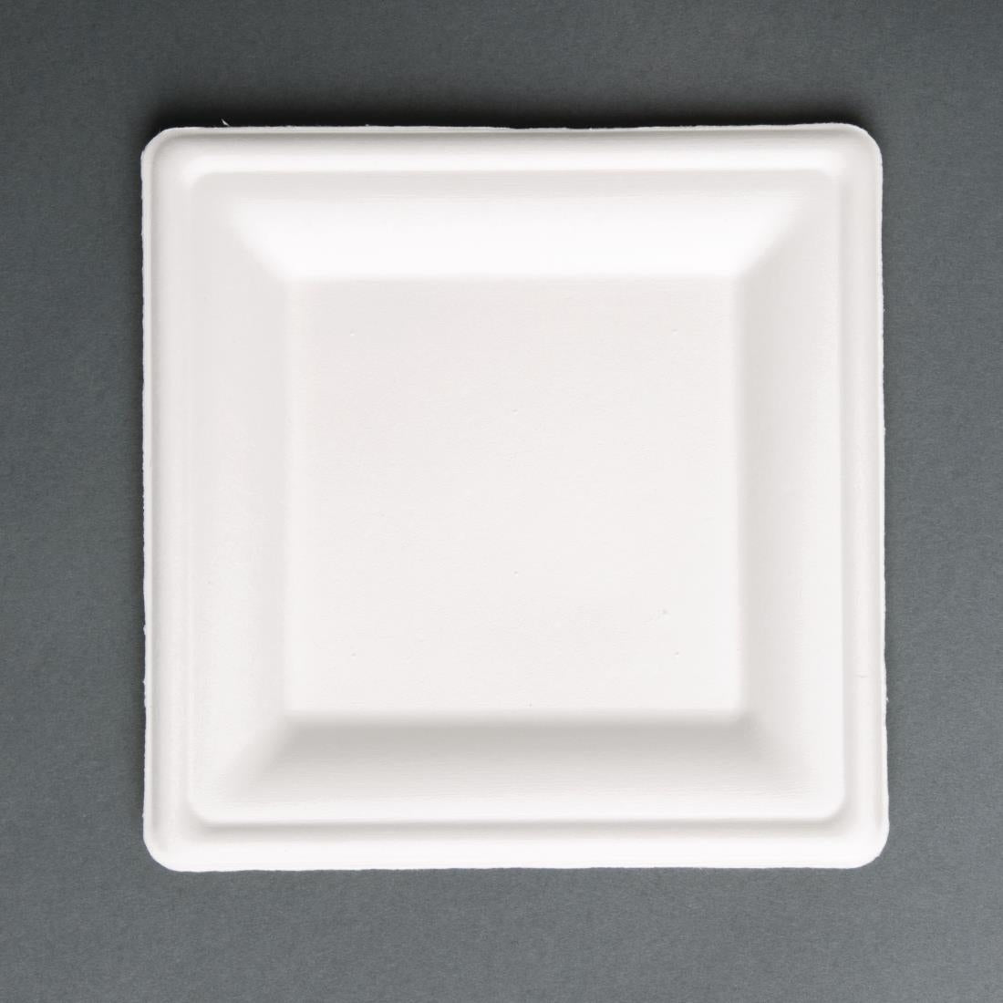 Fiesta Compostable Bagasse Square Plates 159mm (50 Pack)