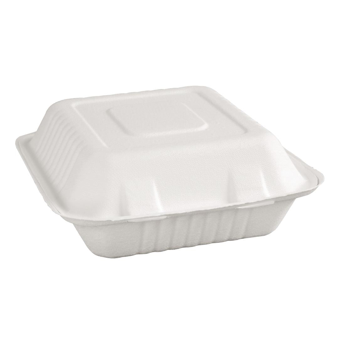 Fiesta Compostable Bagasse Hinged Food Containers 223mm (200 Pack)