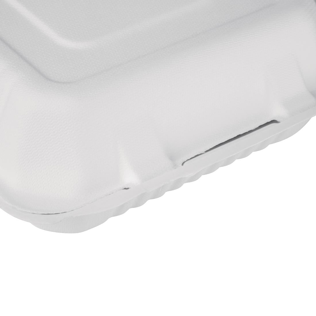 Fiesta Compostable Bagasse Hinged Food Containers 236mm (200 Pack)