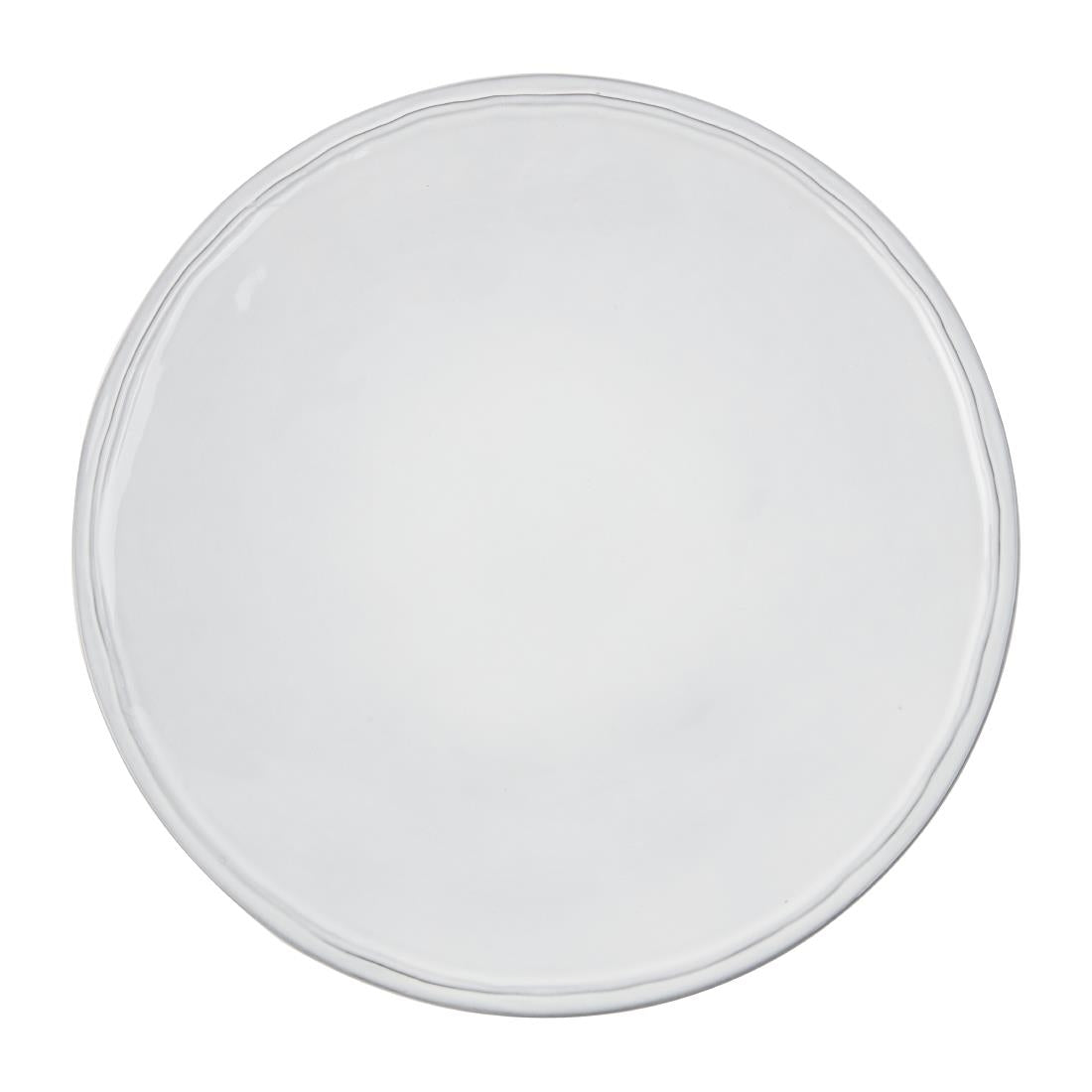 Olympia Raw Recycled Clay Coupe Plates White 280mm (6 Pack)