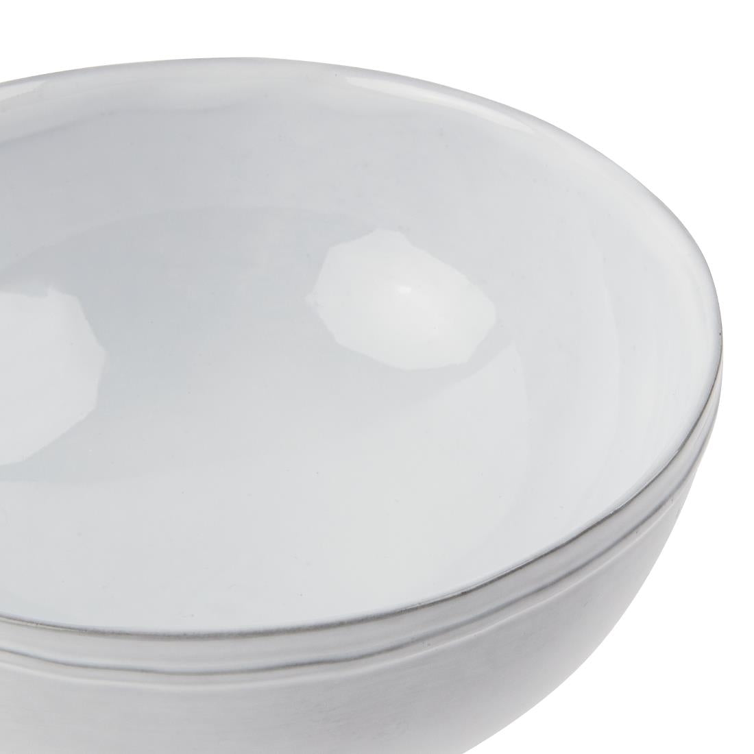 Olympia Raw Recycled Clay Deep Bowls White 160mm (6 Pack)