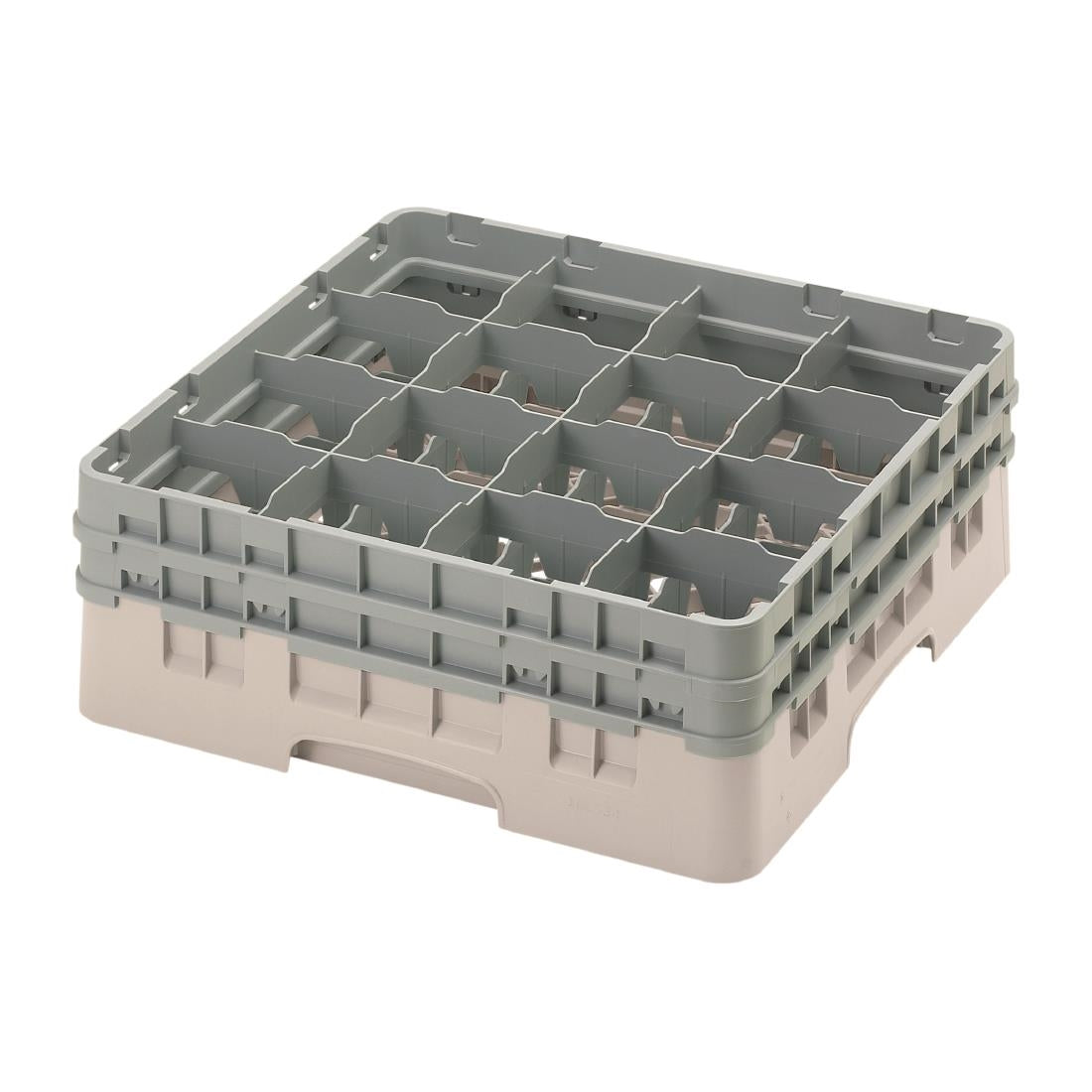 Cambro Camrack Beige 16 Compartments Max Glass Height 155mm