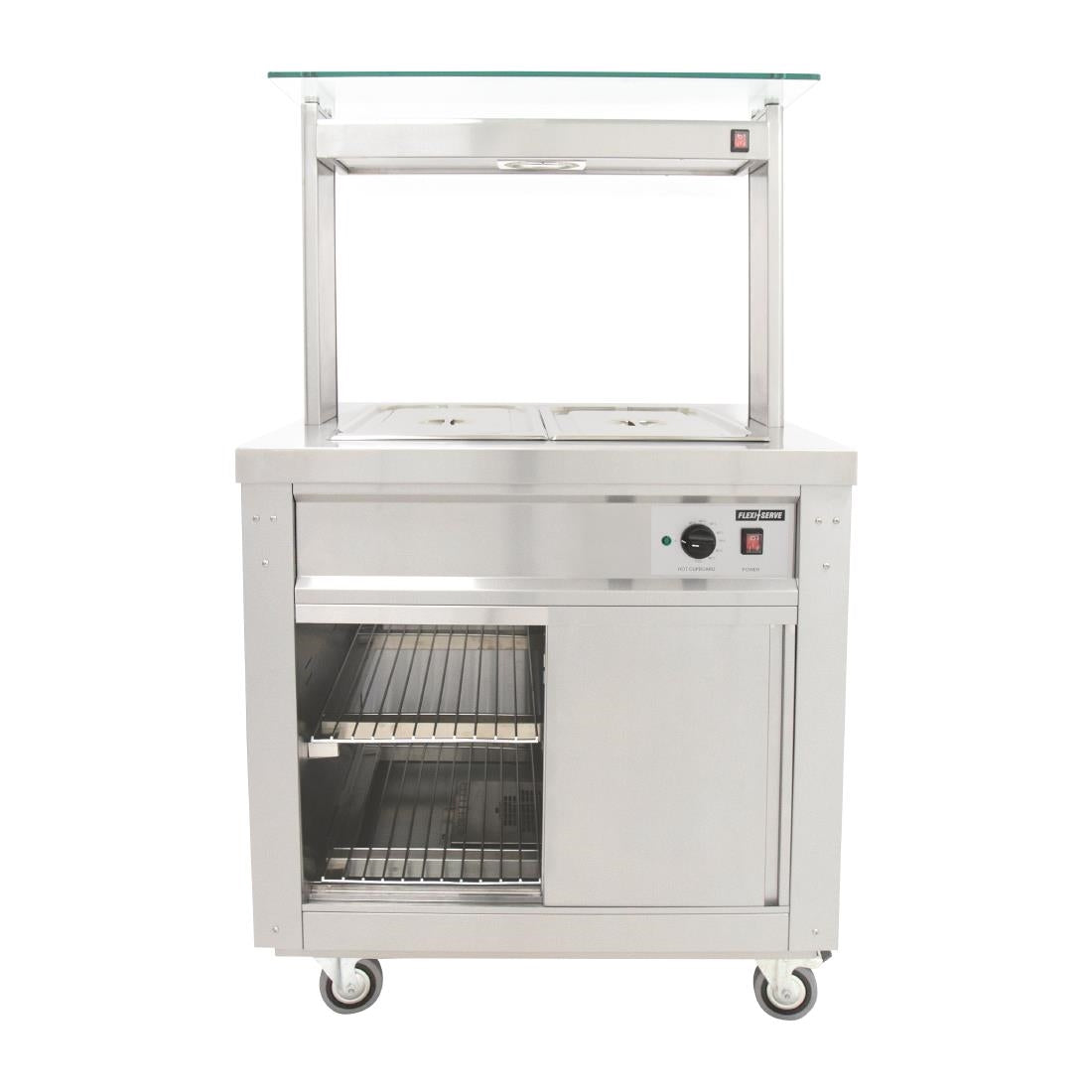 Parry Hot Cupboard with Dry Bain Marie Top and Quartz Heated Gantry FS-HB2PACK