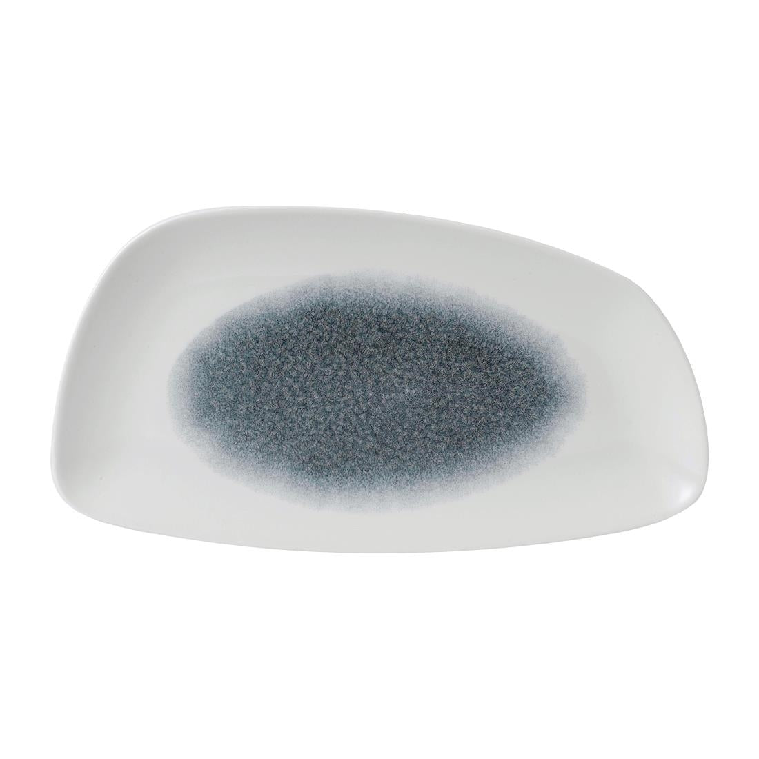 Churchill Raku Geo Plates Topaz Blue 346x171mm (6 Pack)