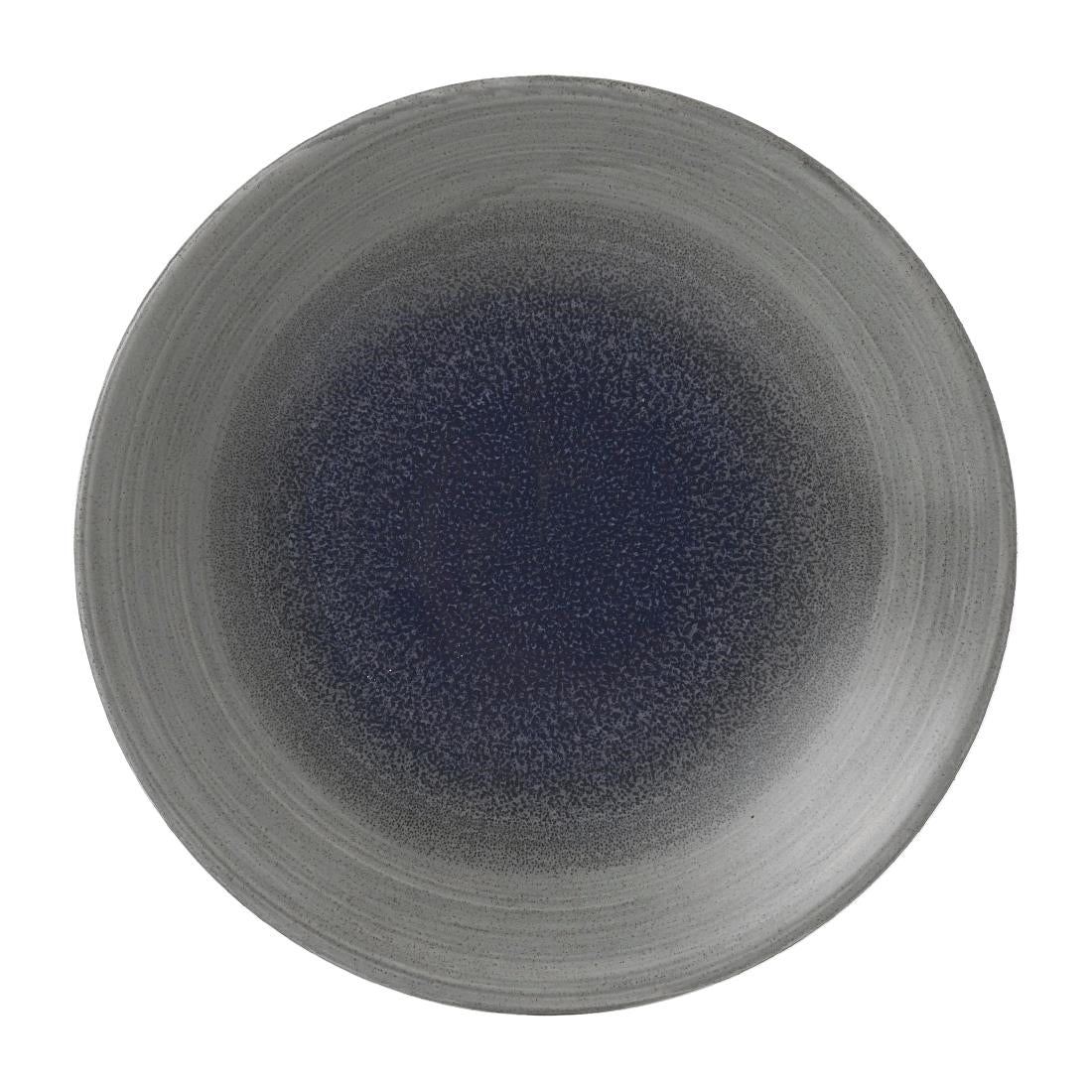 Churchill Stonecast Aqueous Deep Coupe Plates Grey 218mm (12 Pack)