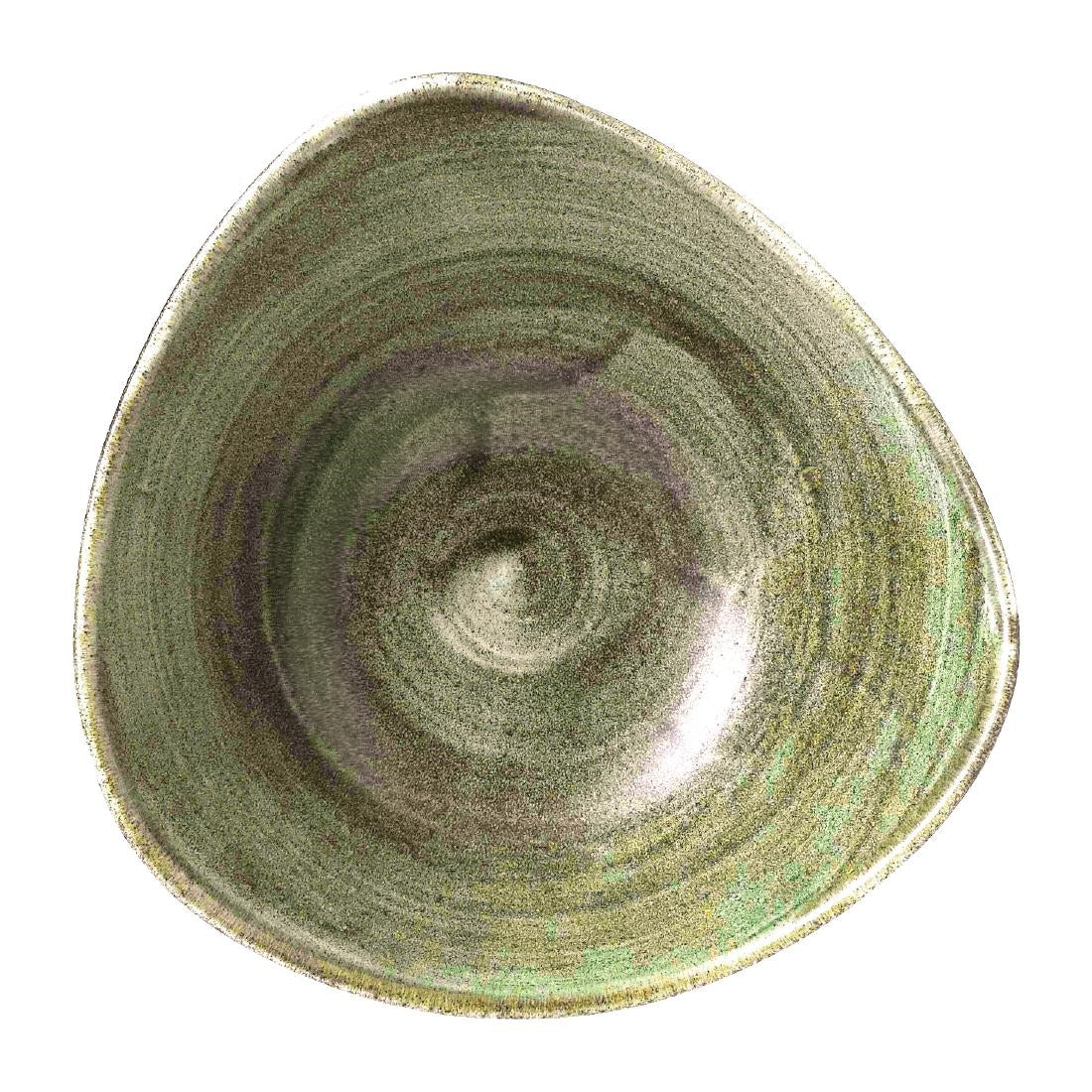 Churchill Stonecast Patina Lotus Bowls Burnished Green 178mm (12 Pack)