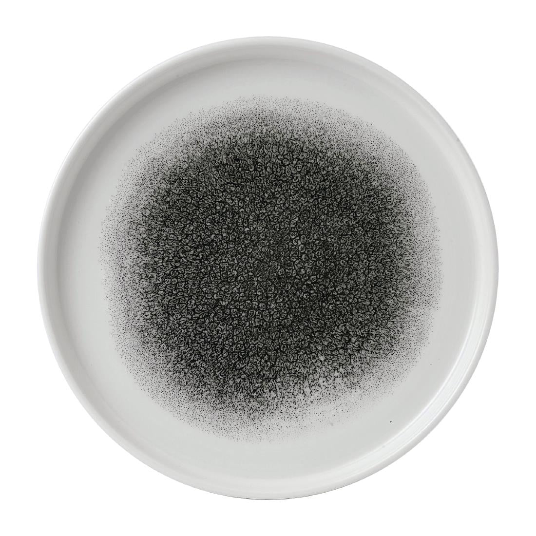 Churchill Raku Walled Plates Quartz Black 218mm (6 Pack)