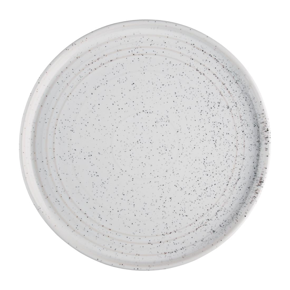 Olympia Cavolo Flat Round Plates White Speckle 270mm (4 Pack)