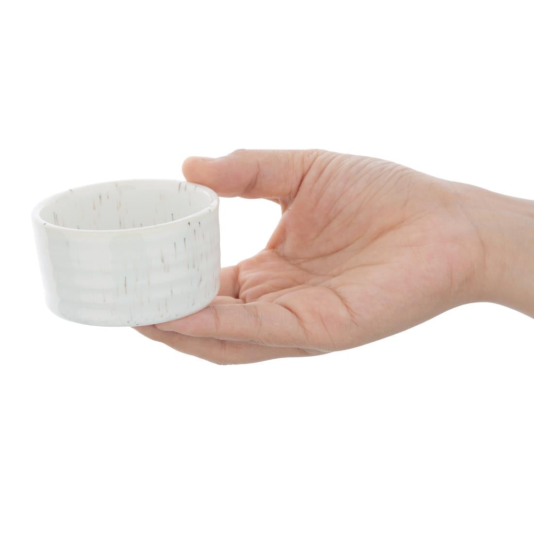 Olympia Cavolo Dipping Dishes White Speckle 67mm (12 Pack)