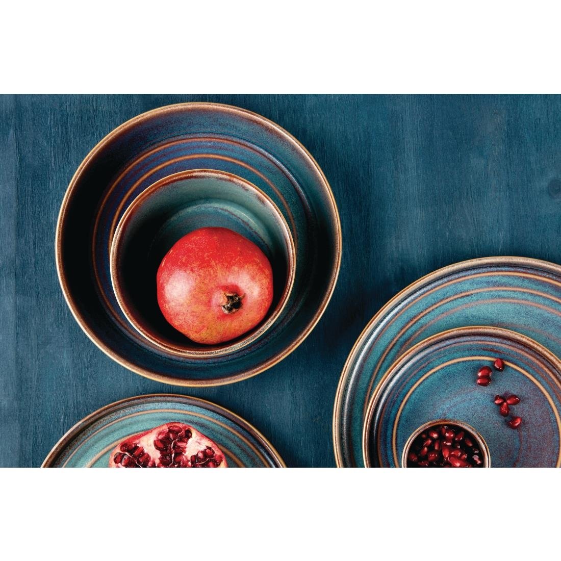 Olympia Cavolo Flat Round Plates Iridescent 270mm (4 Pack)