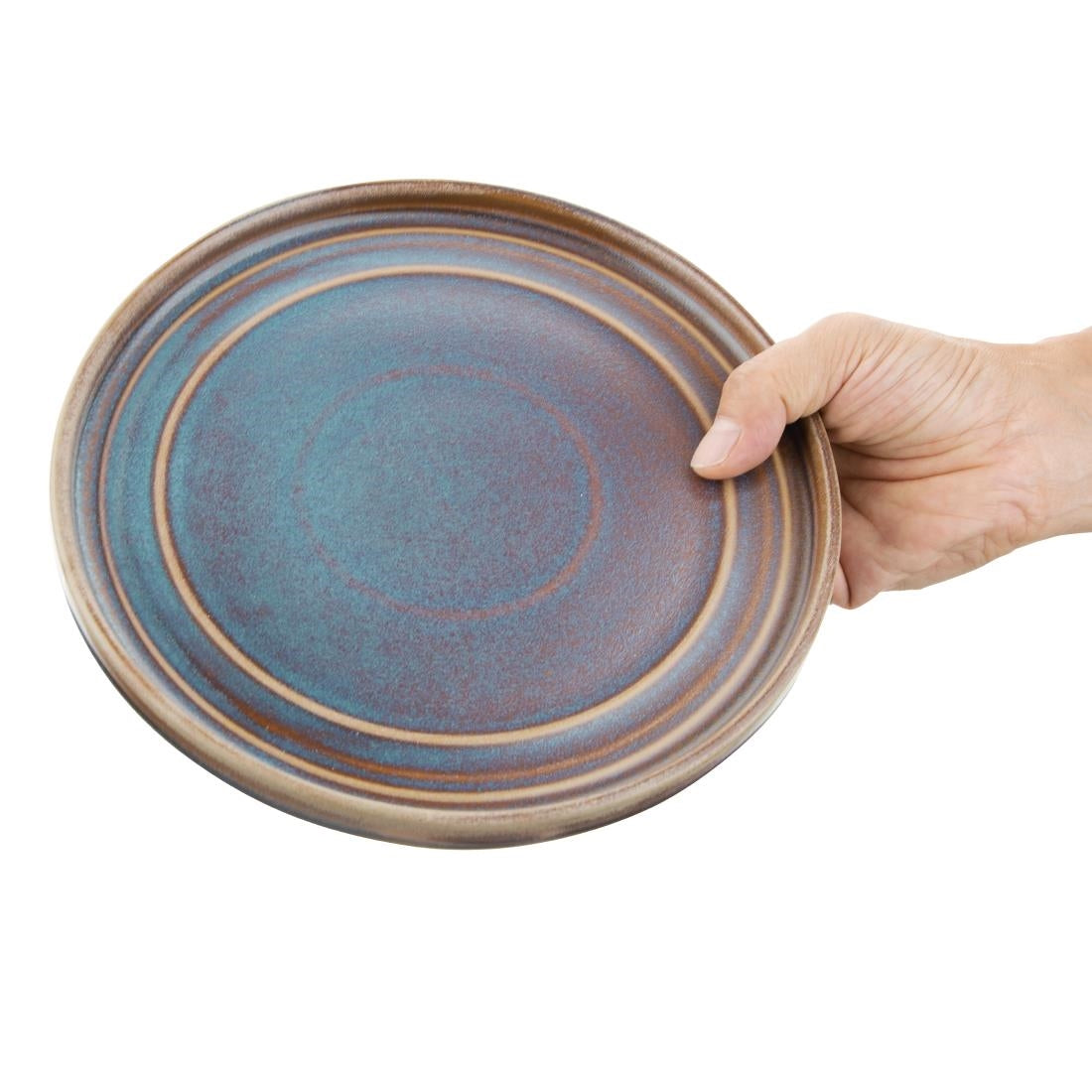 Olympia Cavolo Flat Round Plates Iridescent 220mm (6 Pack)