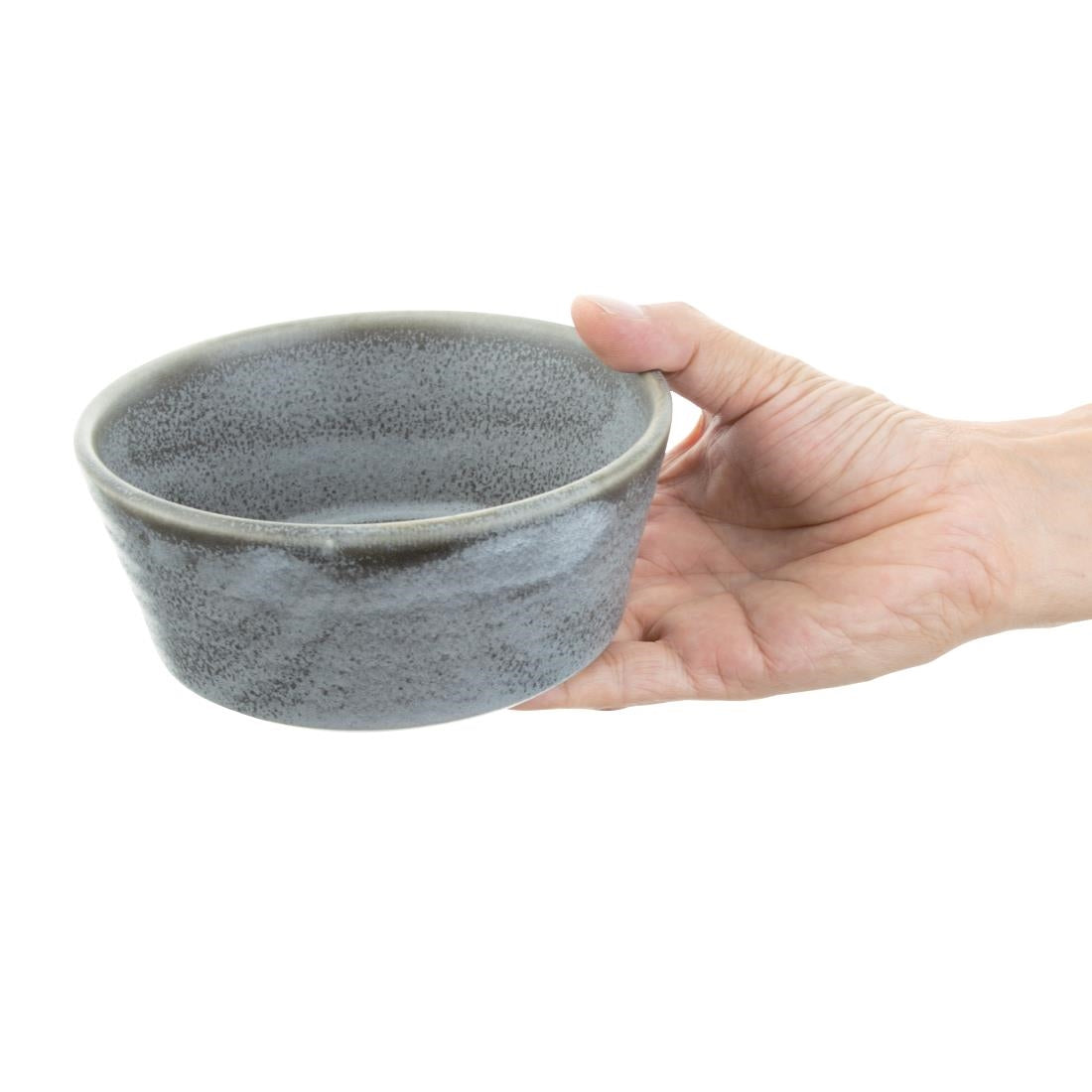 Olympia Cavolo Flat Round Bowls Charcoal Dusk 143mm (6 Pack)