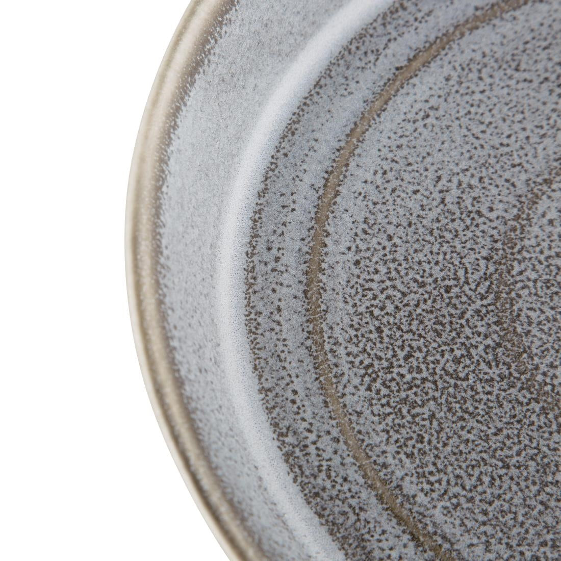Olympia Cavolo Flat Round Bowls Charcoal Dusk 220mm (4 Pack)