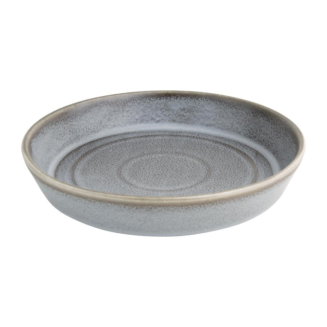 Olympia Cavolo Flat Round Bowls Charcoal Dusk 220mm (4 Pack)