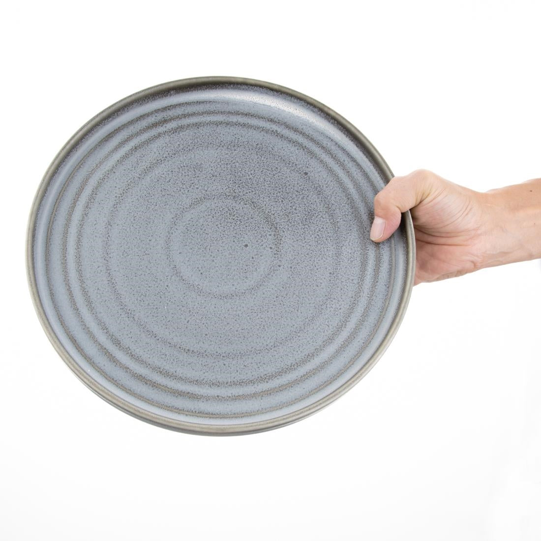 Olympia Cavolo Flat Round Plates Charcoal Dusk 270mm (4 Pack)