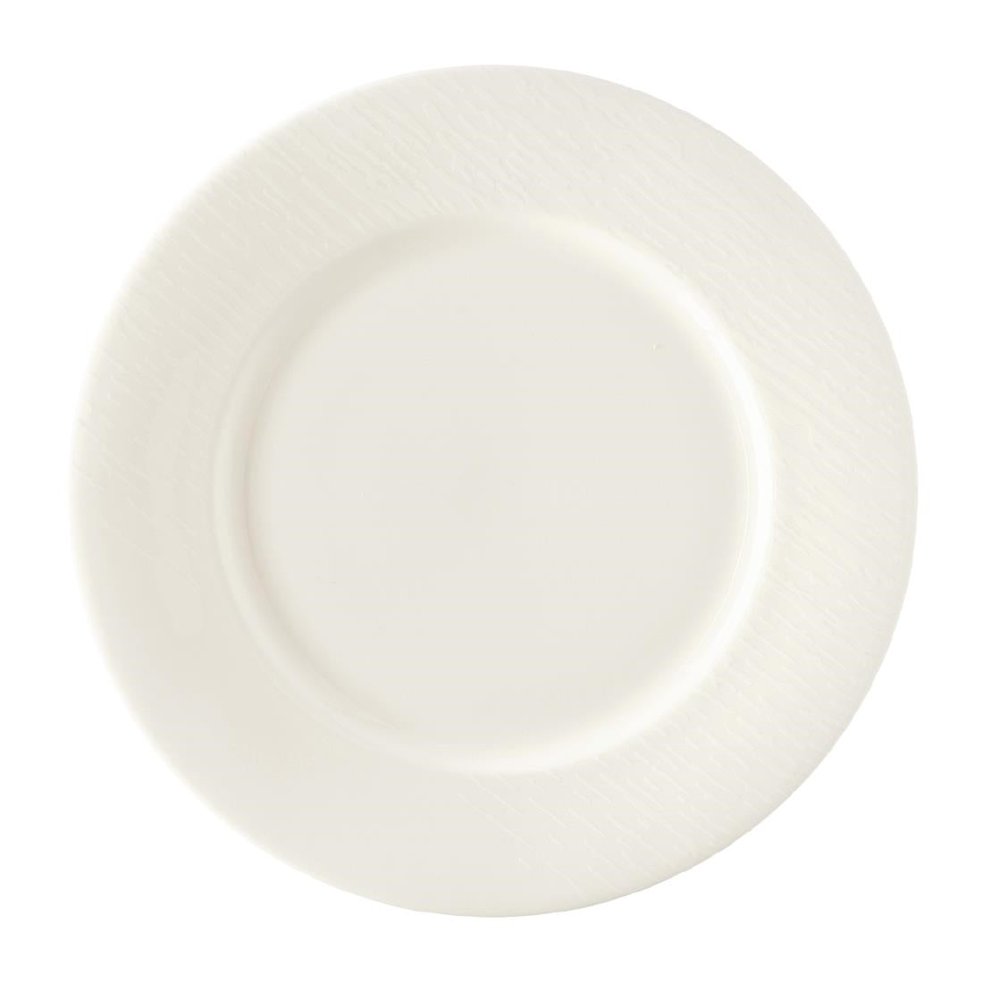 Royal Crown Derby Bark White Flat Rim Plates 215mm (6 Pack)